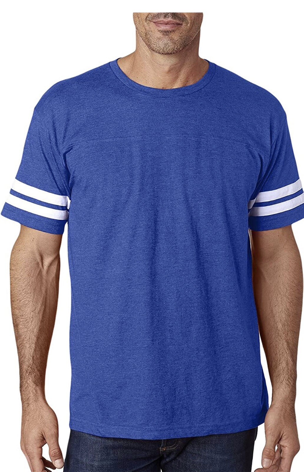 LAT Mens Adult Football Fine Jersey Tee T Shirt Blank Plain 6937 Adult Small