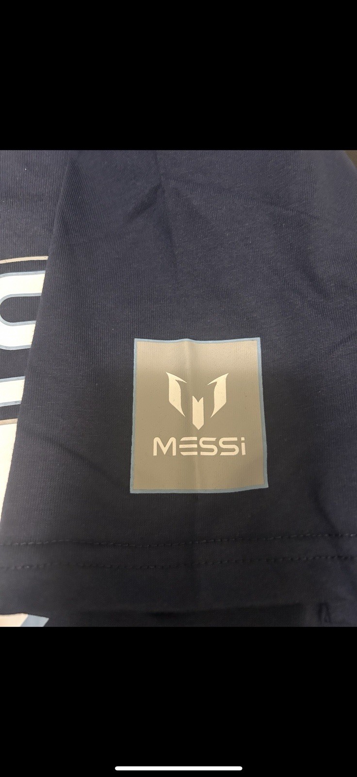 2 Messi Collection T-Shirts Set Grey & Blue Mens LARGE Wingstar Logo NWT