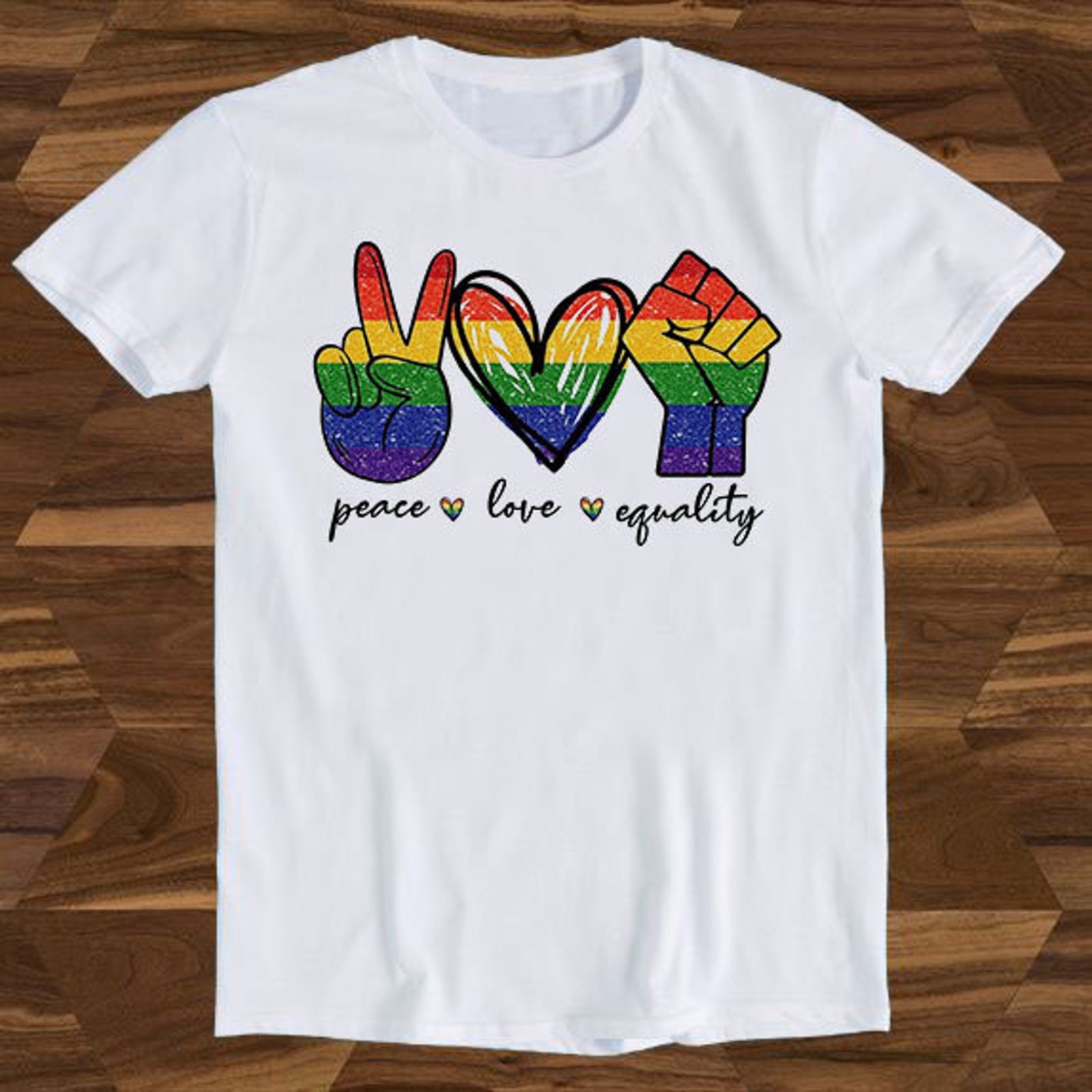 #26 Peace Love Equality Trans Gay LGBTQ Pride Hilarious Witty Humor Birthday Des