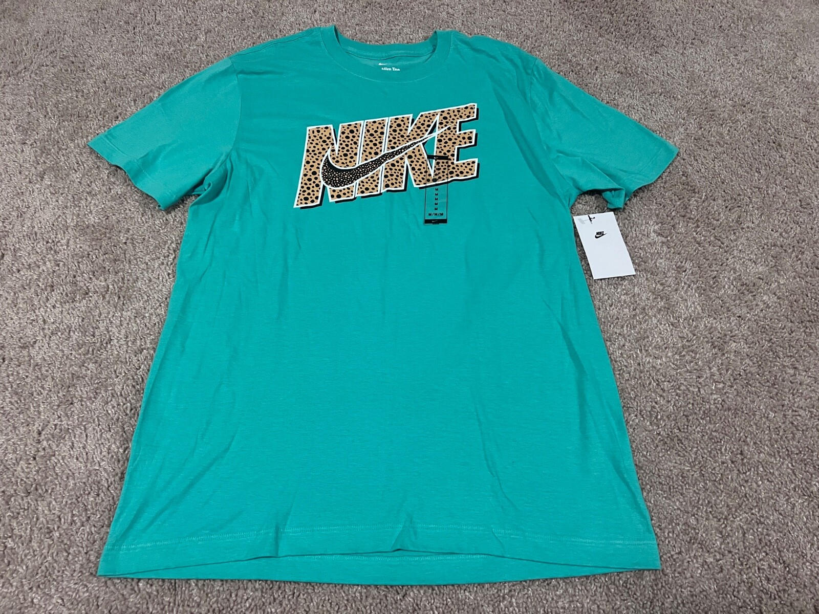 Nike Air Jacksonville Jaguars Jags green swoosh Cheetah Leopard print t shirt M