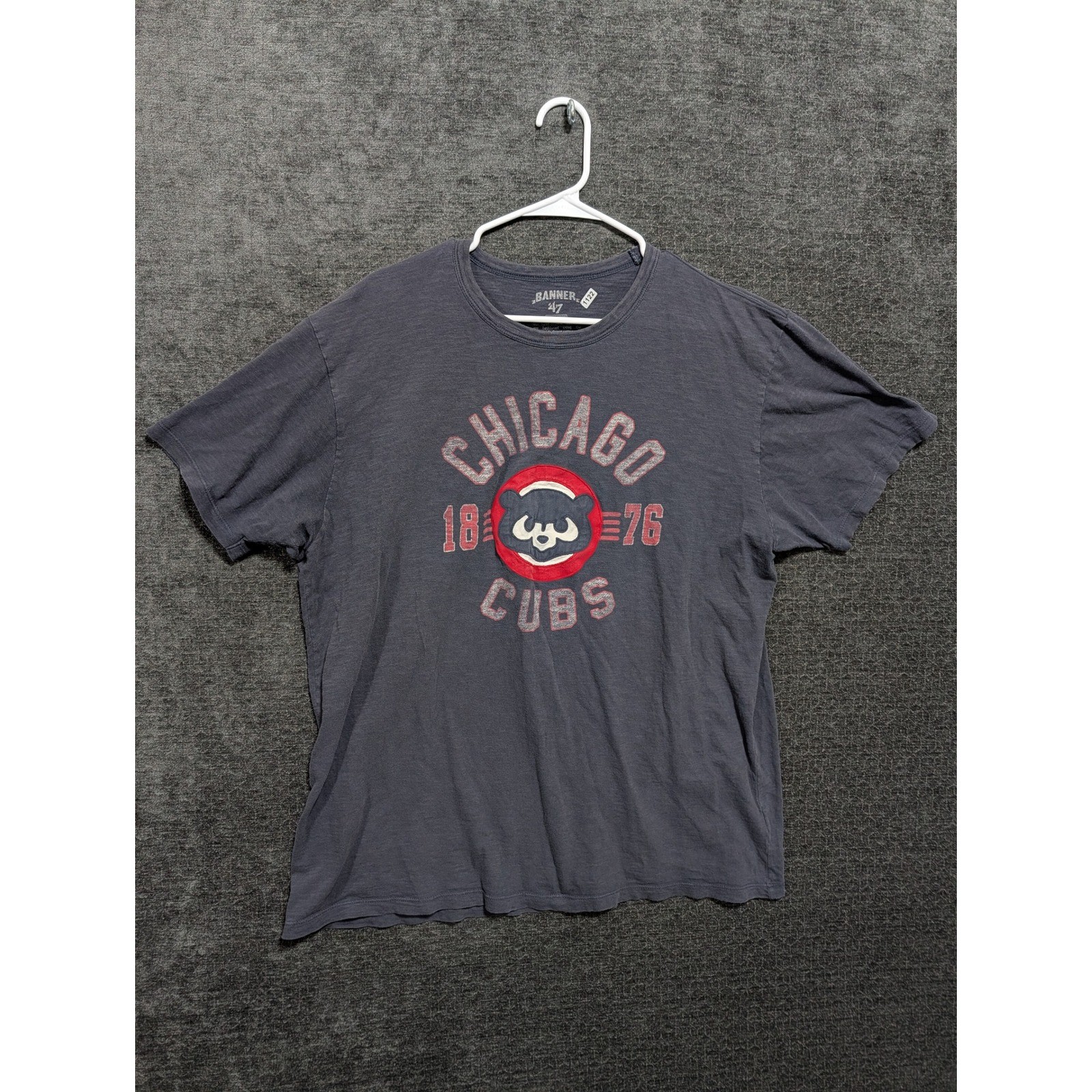 47 Brand Chicago Cubs Shirt Mens XXL Gray Banner 47 Graphic Tee MLB Baseball