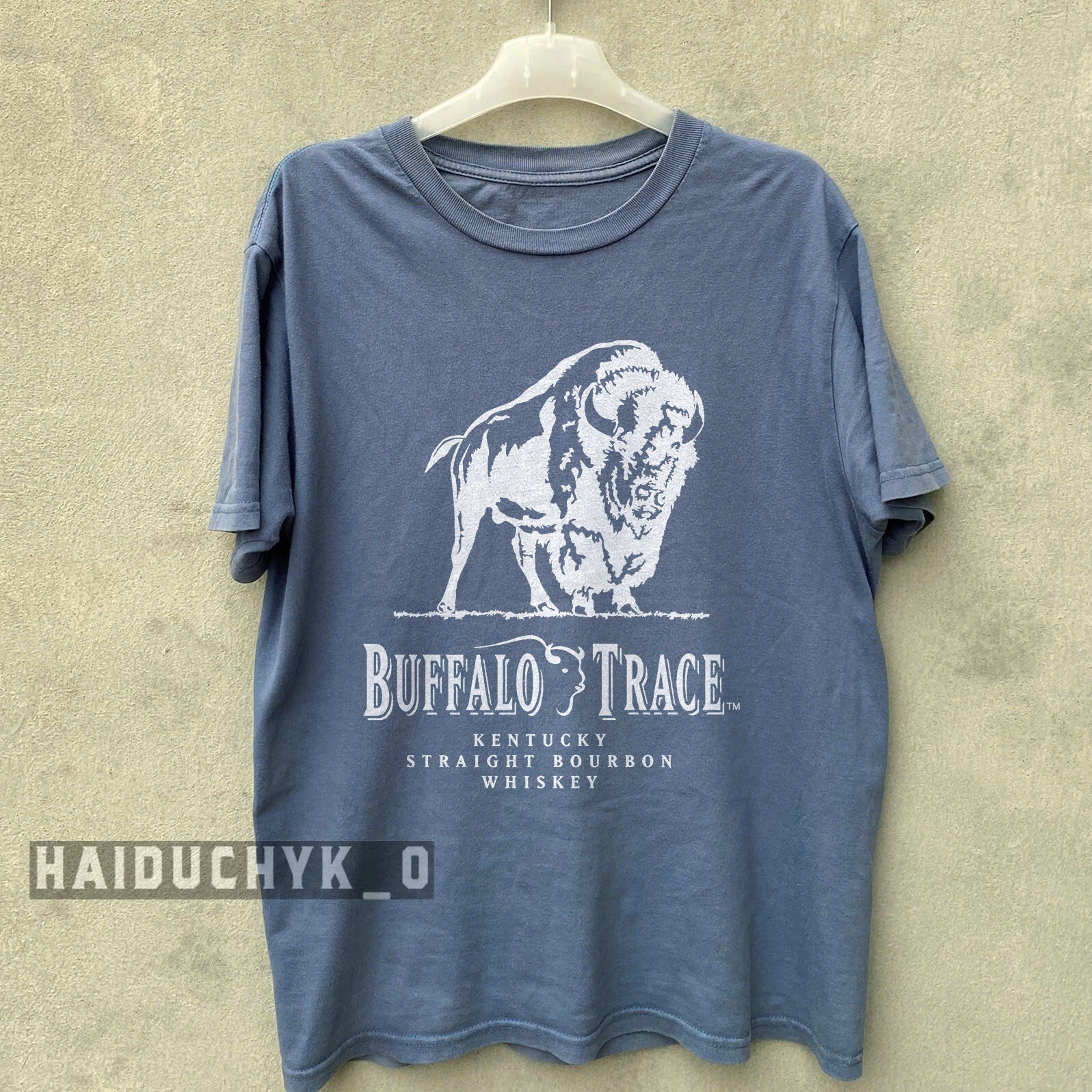 NEW! BUFFALO TRACE-Distillery Unisex Indigo Blue T-shirt S-5XL