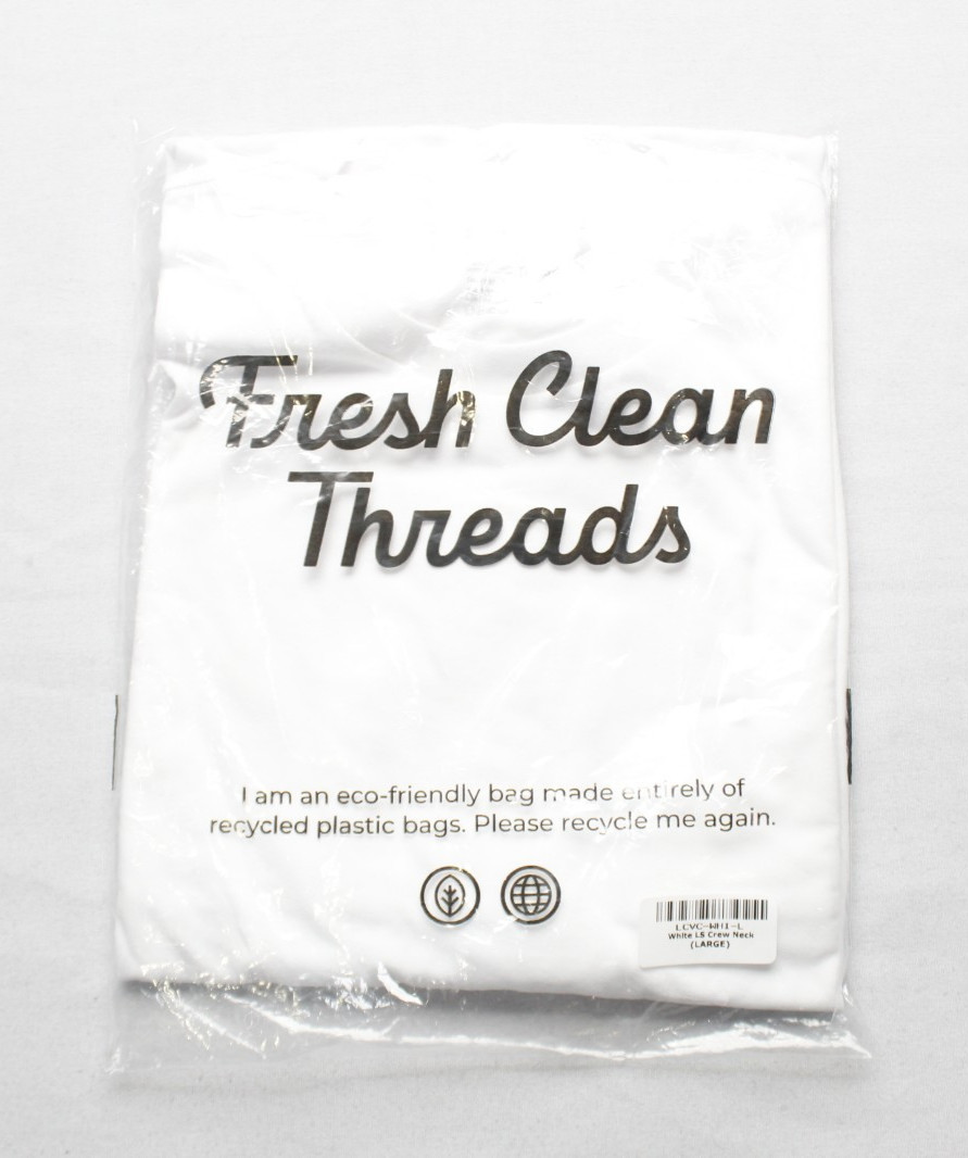 Fresh Clean Threads Men&rsquo;s Long Sleeve Crew Neck T Shirt Assorted Colors & Sizes
