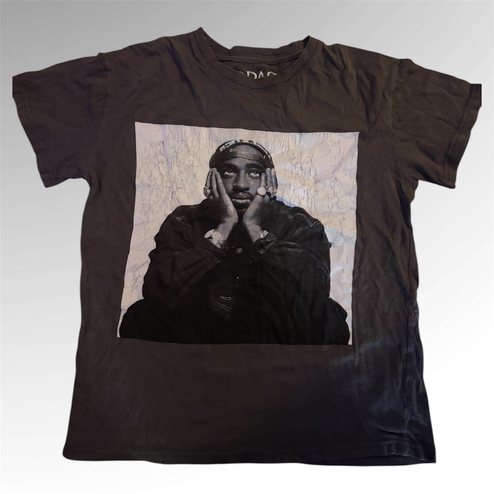 2Pac Tupac Shakur Graphic T-Shirt Medium Gray 2023 Bravado Amaru Entertainment