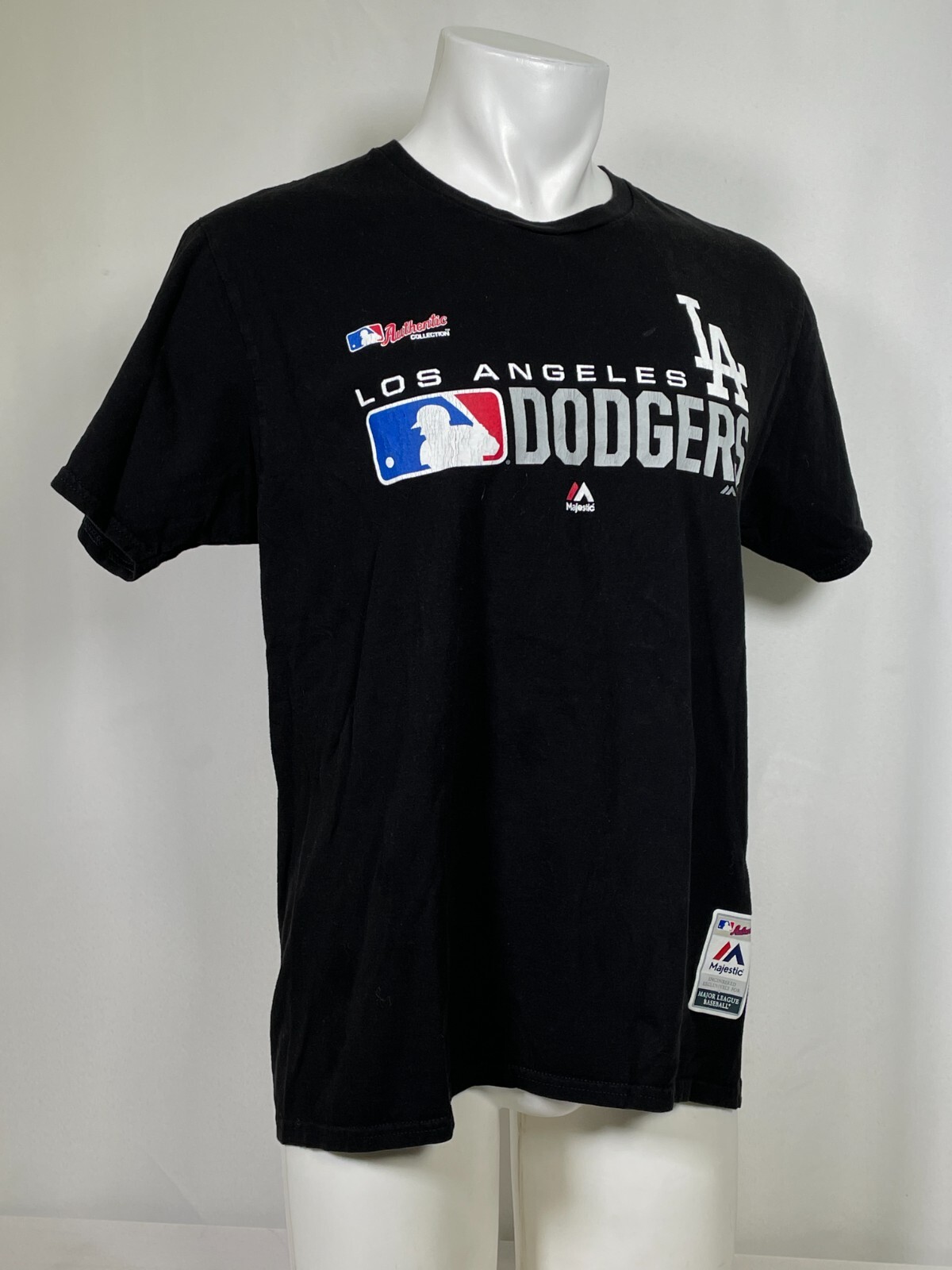 Los Angeles Dodgers MLB Majestic Black Wordmark T-Shirt Men&rsquo;s LARGE