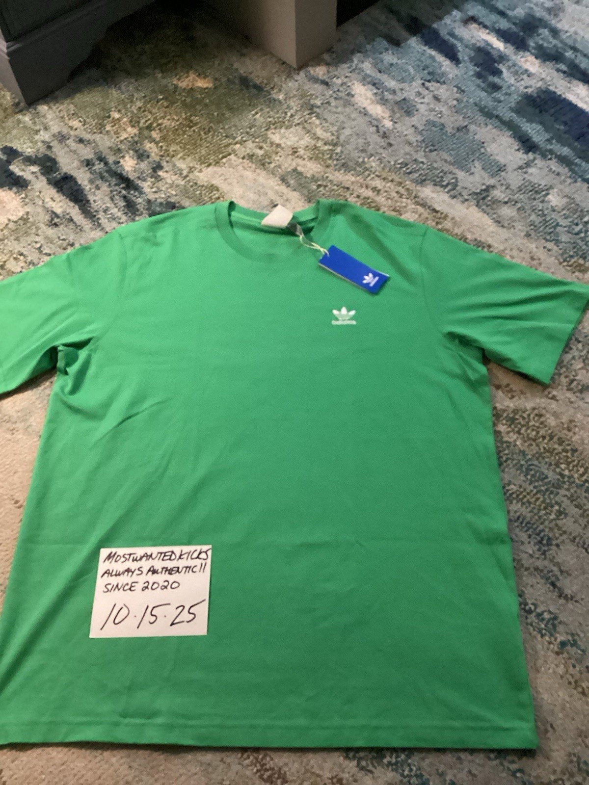 NWT Adidas Originals Trefoil Essentials Green T-Shirt Men’s Sz XL FREE SHIPPING!