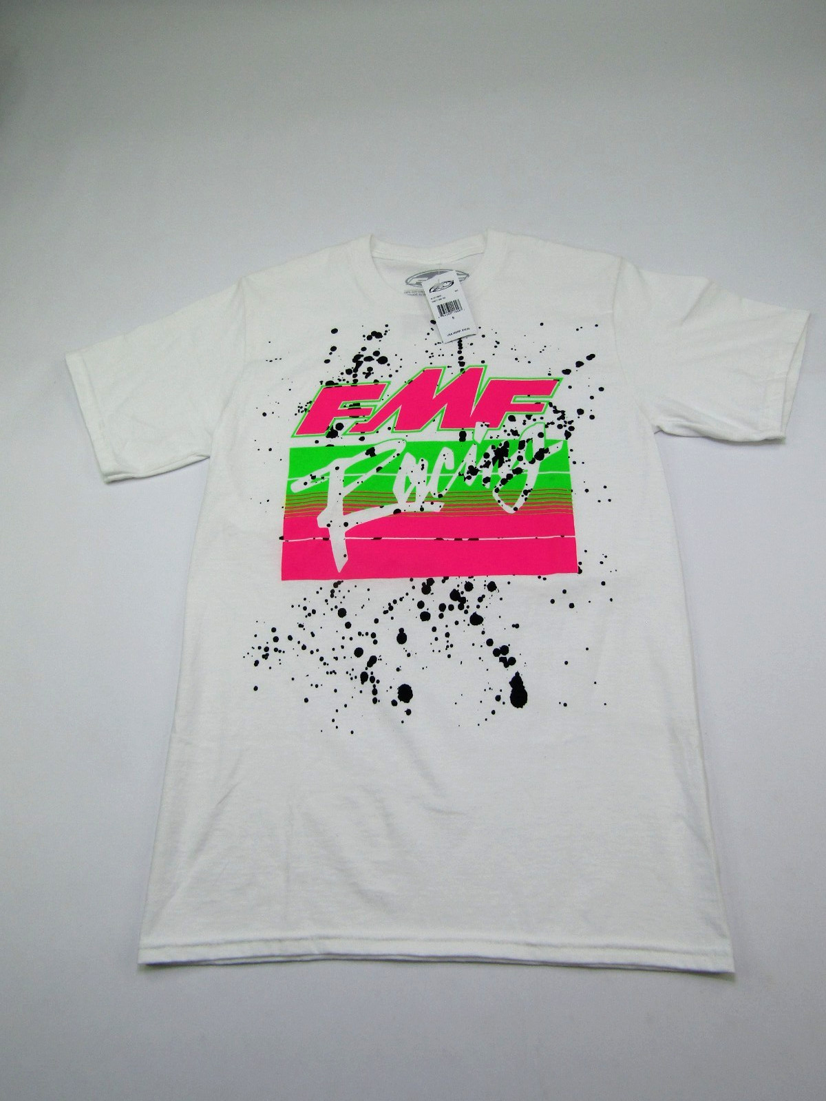 FMF Racing T-Shirt Mens Small Motocross Ninety-One Tee Neon Colorful Logo NWT