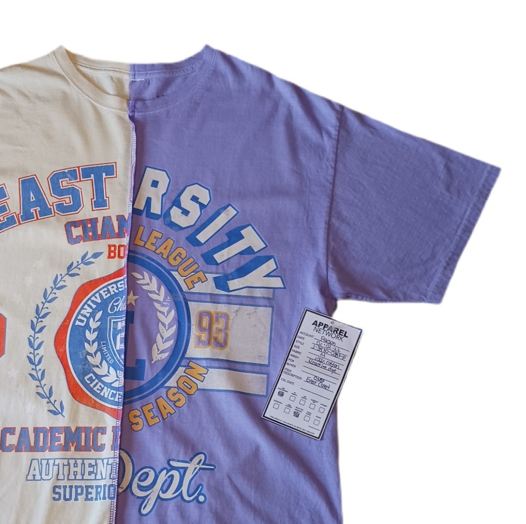Trust The Universe Mens T Shirt Size M Varsity University Purple Split Tee