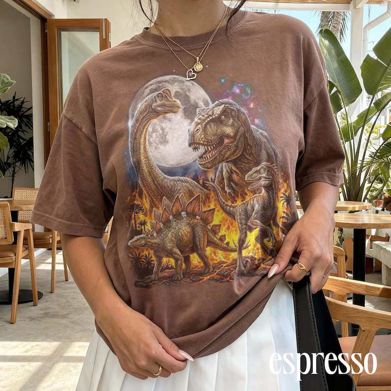 Vintage Dinosaur Comfort Tee Prehistoric Animal Graphic Fossil