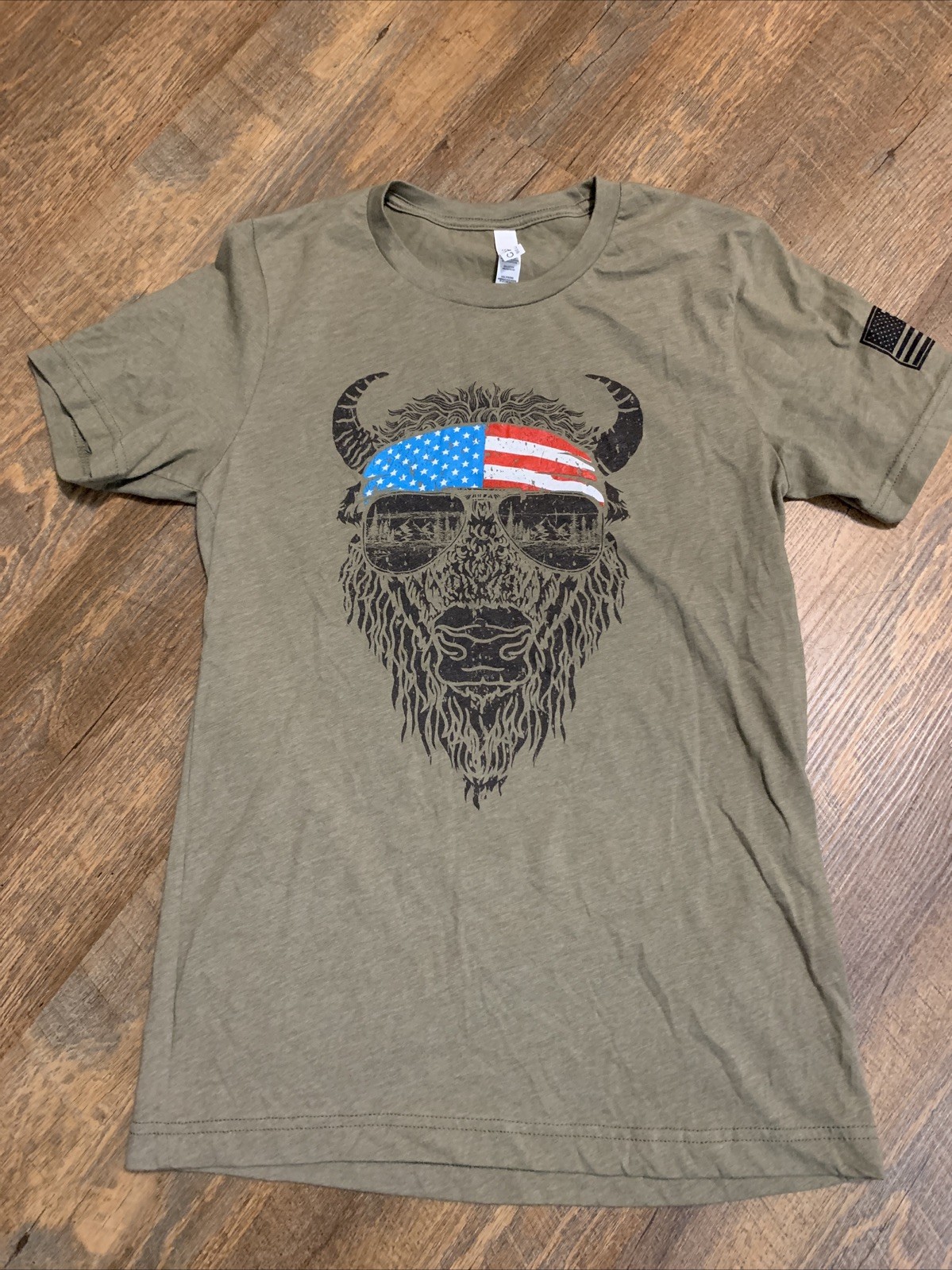 Froning Farms Shirt Mens Small Hippie Bison Crossfit Mayhem Sold Out Green