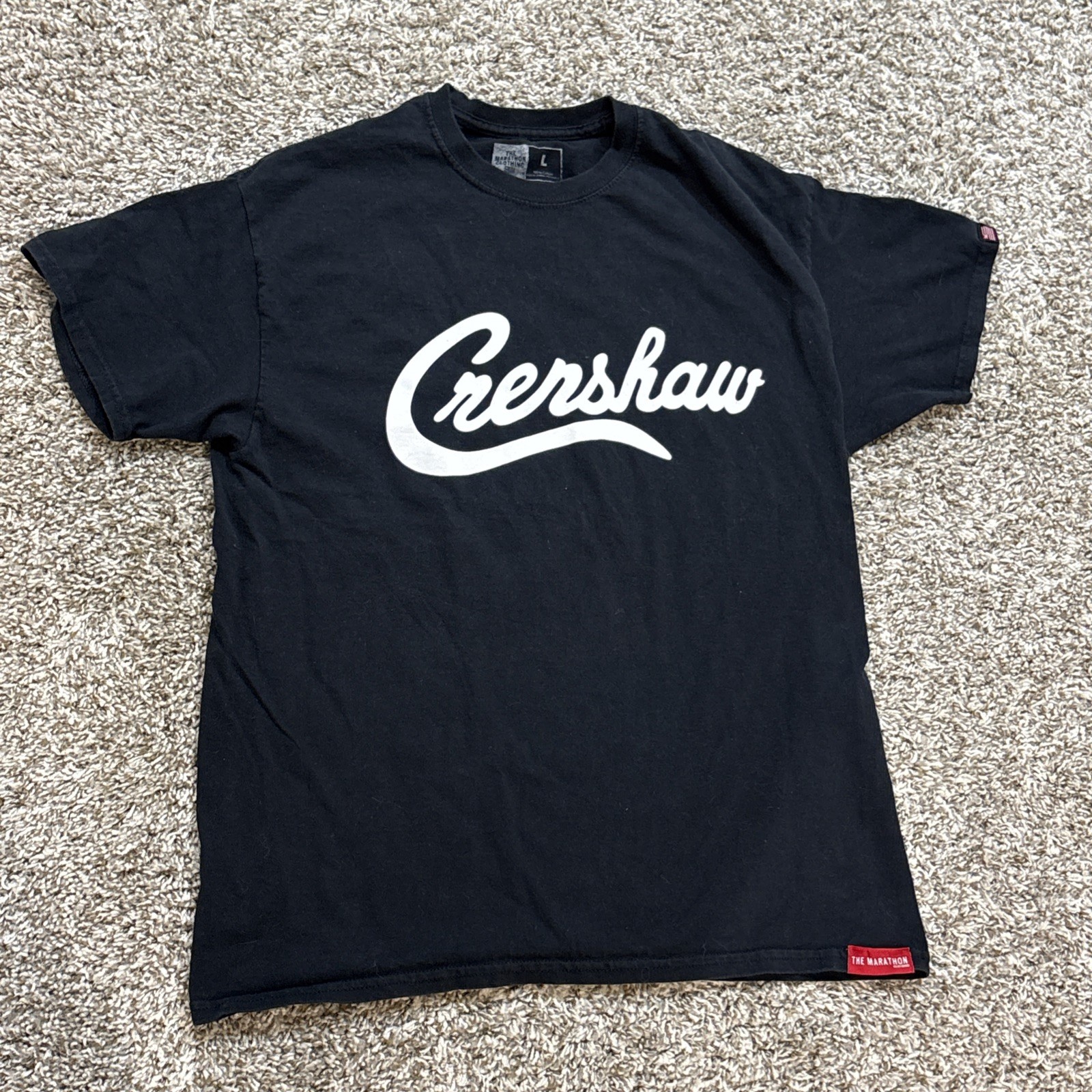 The Marathon Clothing T Shirt Crenshaw Mens Large L Black White Nipsey Hussle