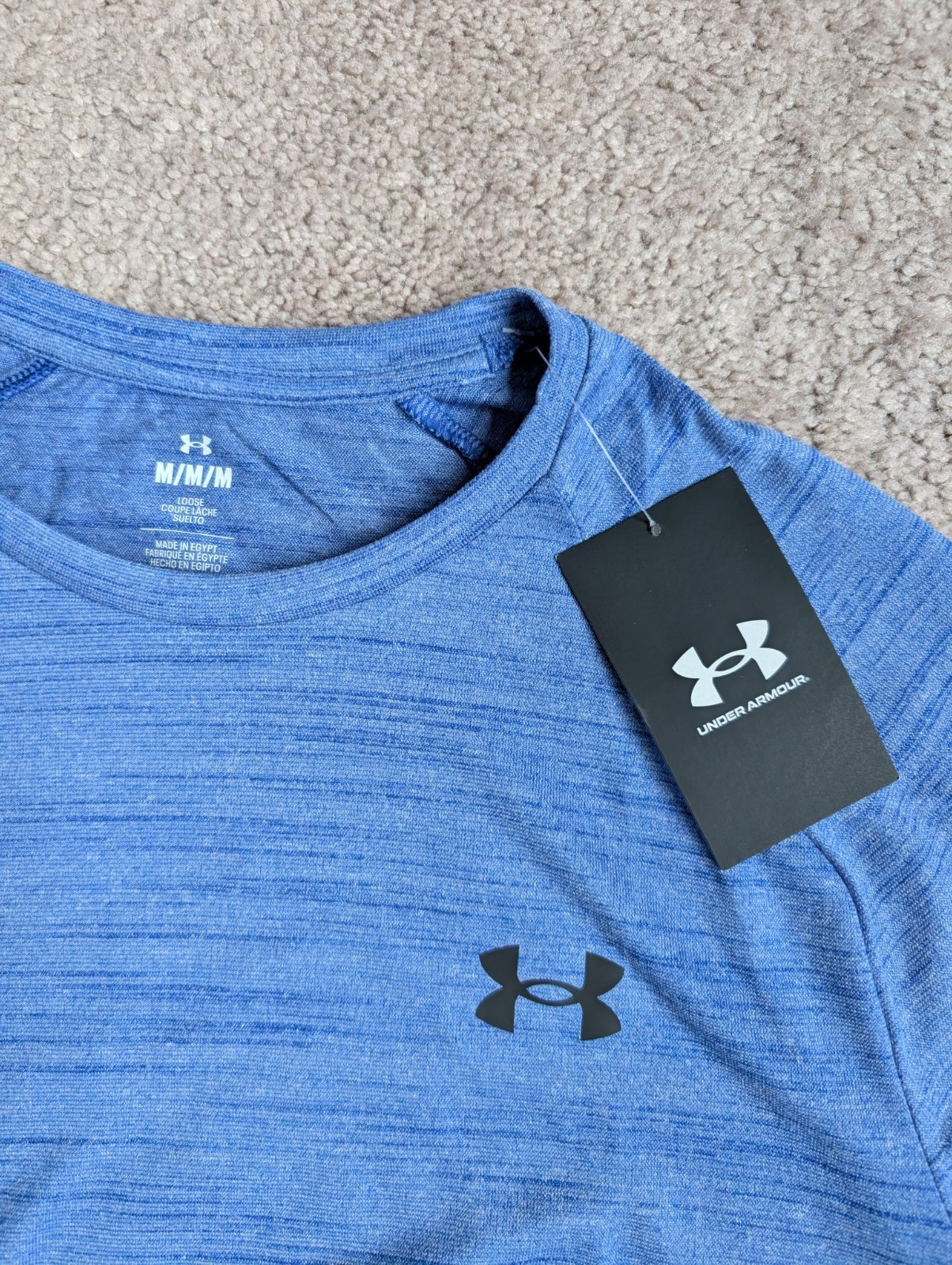 Under Armour Men UA Tiger Tech 2.0 T-Shirt Blue Short Sleeve Logo Tee NWT