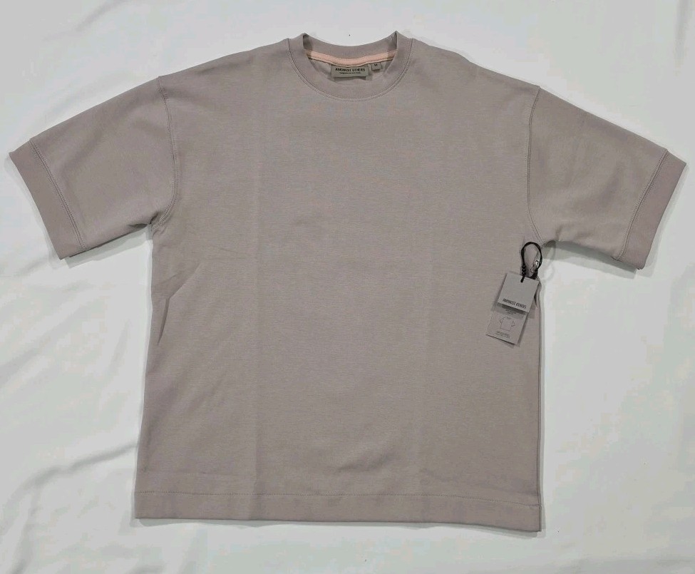 Amongst Others Men&rsquo;s Drop Shoulder Boxy Fit T-Shirt Gray Beige – Medium NWT