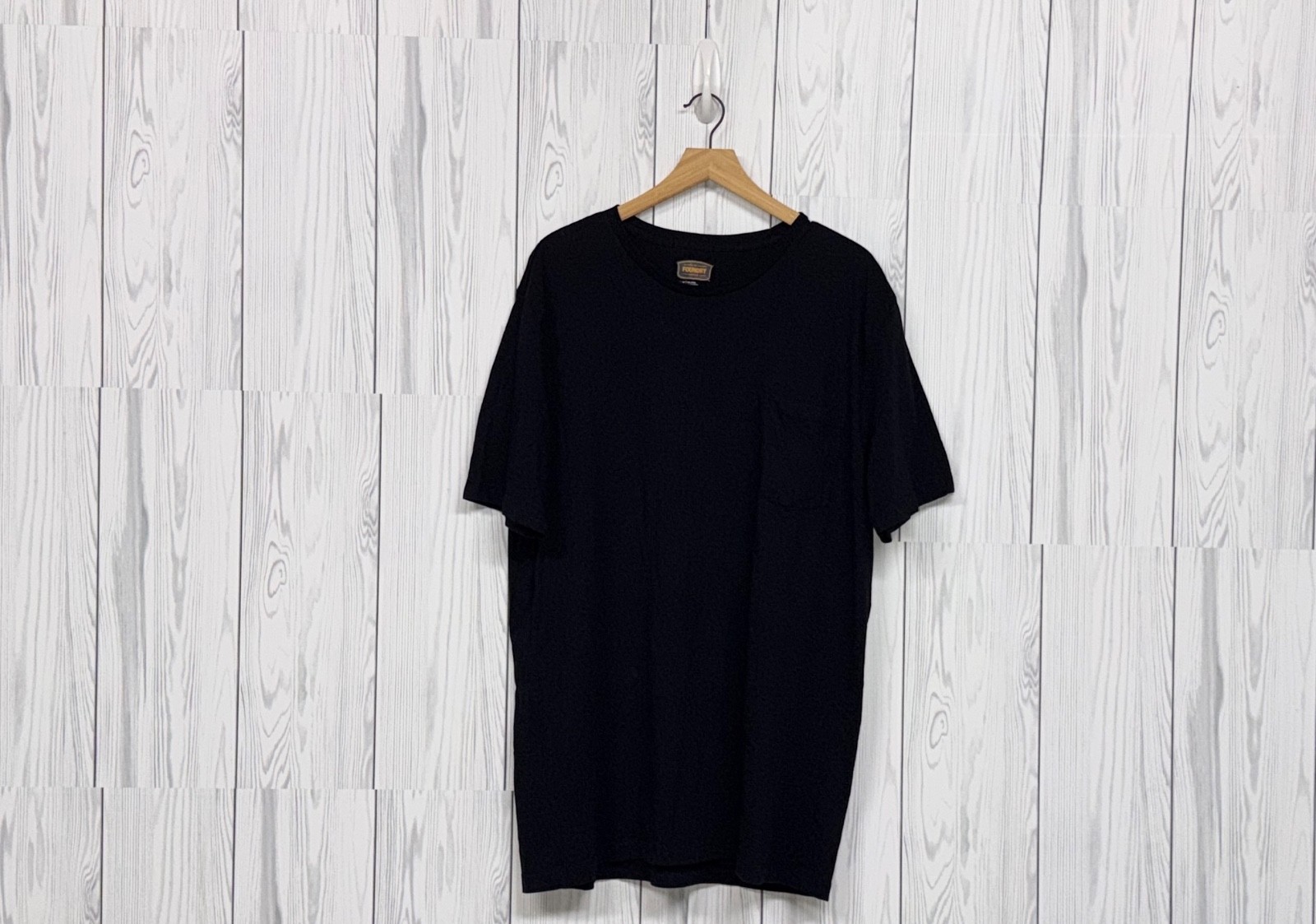 The Foundry supply co t shirt mens extra large tall solid black pocket cotton