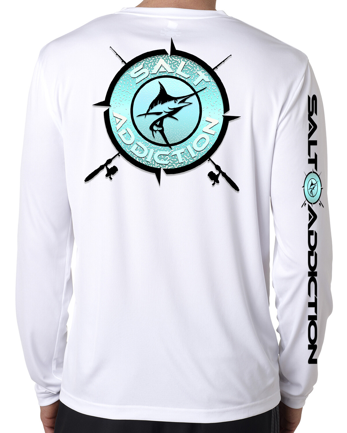 Salt Addiction T shirt long sleeve microfiber Marlin fishing with uv Protection