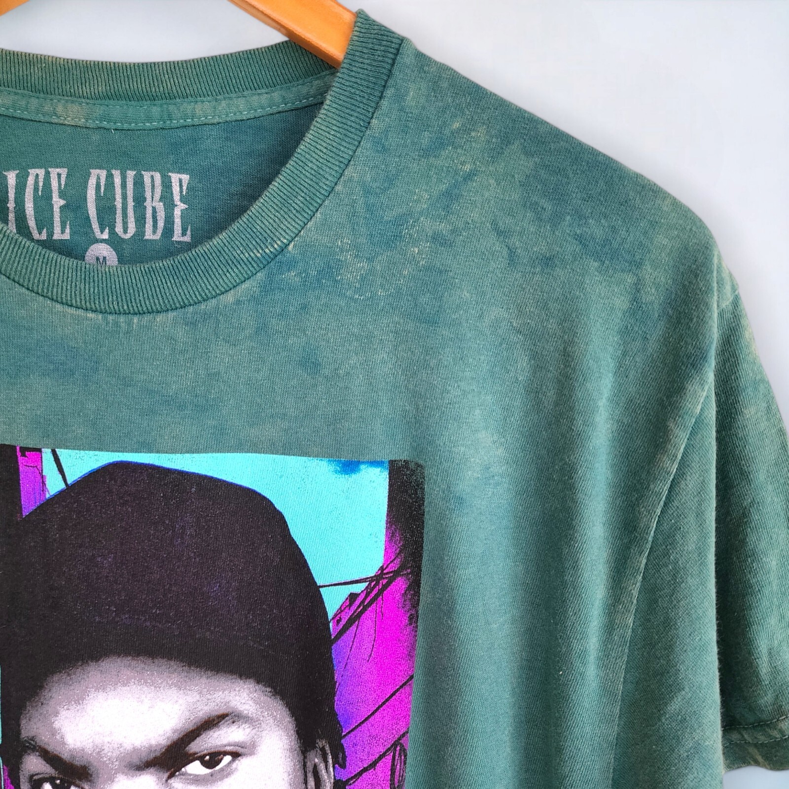 Ice Cube Mineral Wash It Was a Good Day Green Tee Retro Graphic Mens Medium M