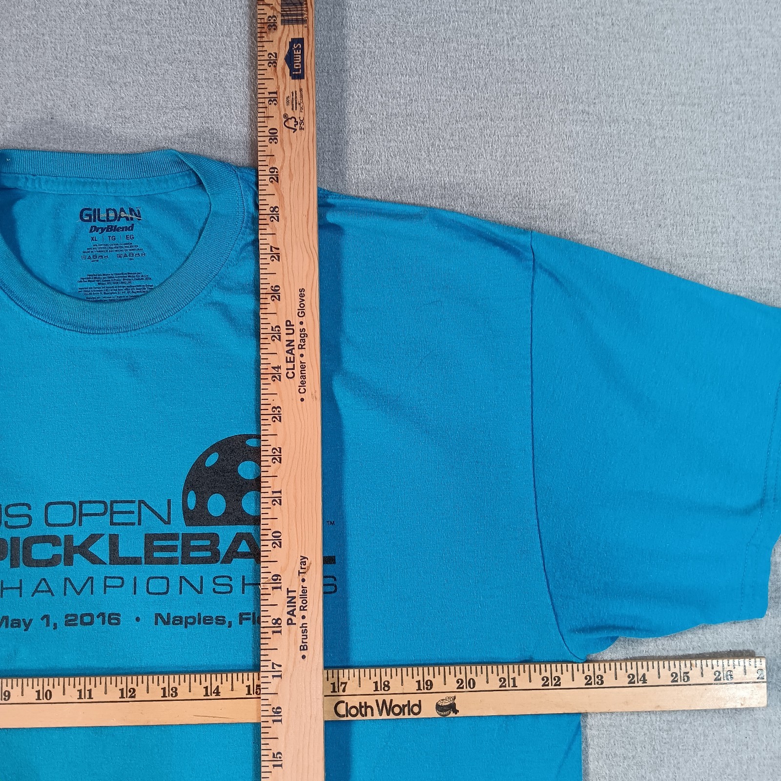 Pickleball US Open Championships Tournament Official 2016 T-shirt XL Blue