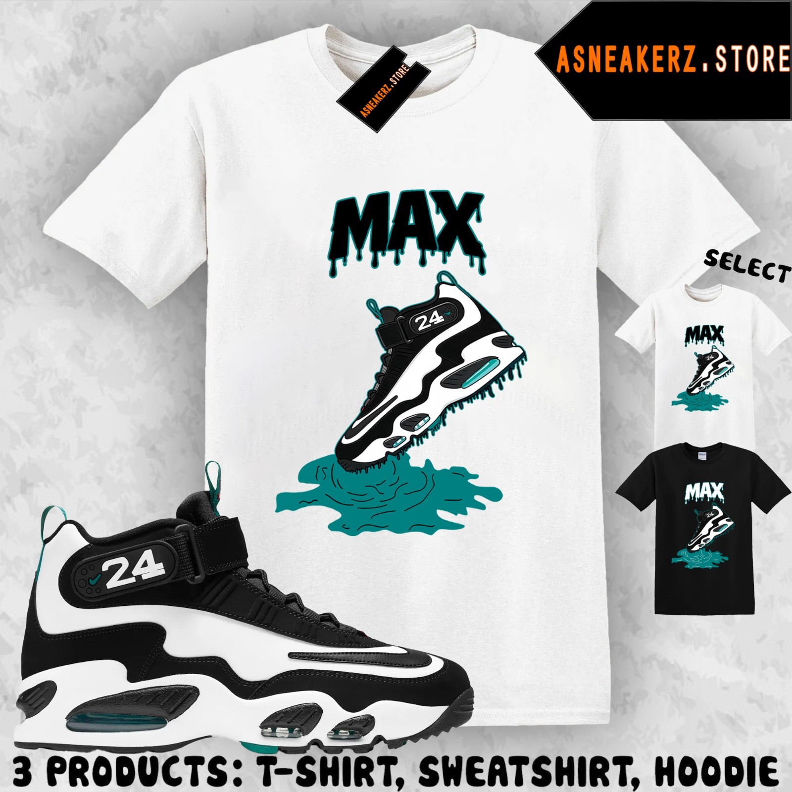 Tee Shirt Matching Air Griffey Max 1 Freshwater 2026 Match Sneaker Shoe Dripping