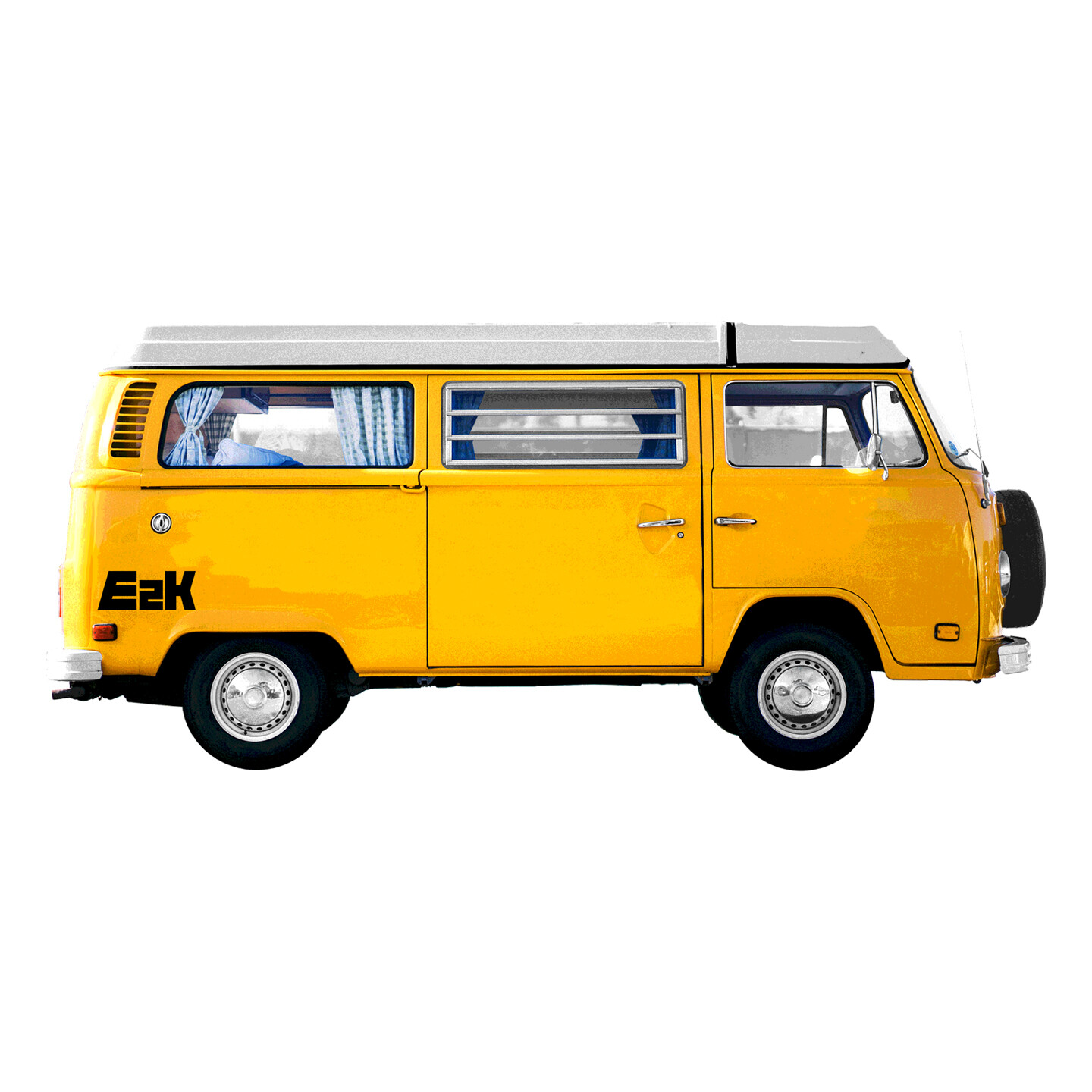 E2K Vintage yellow mini van Unisex T-Shirt old classic car cars travel road trip