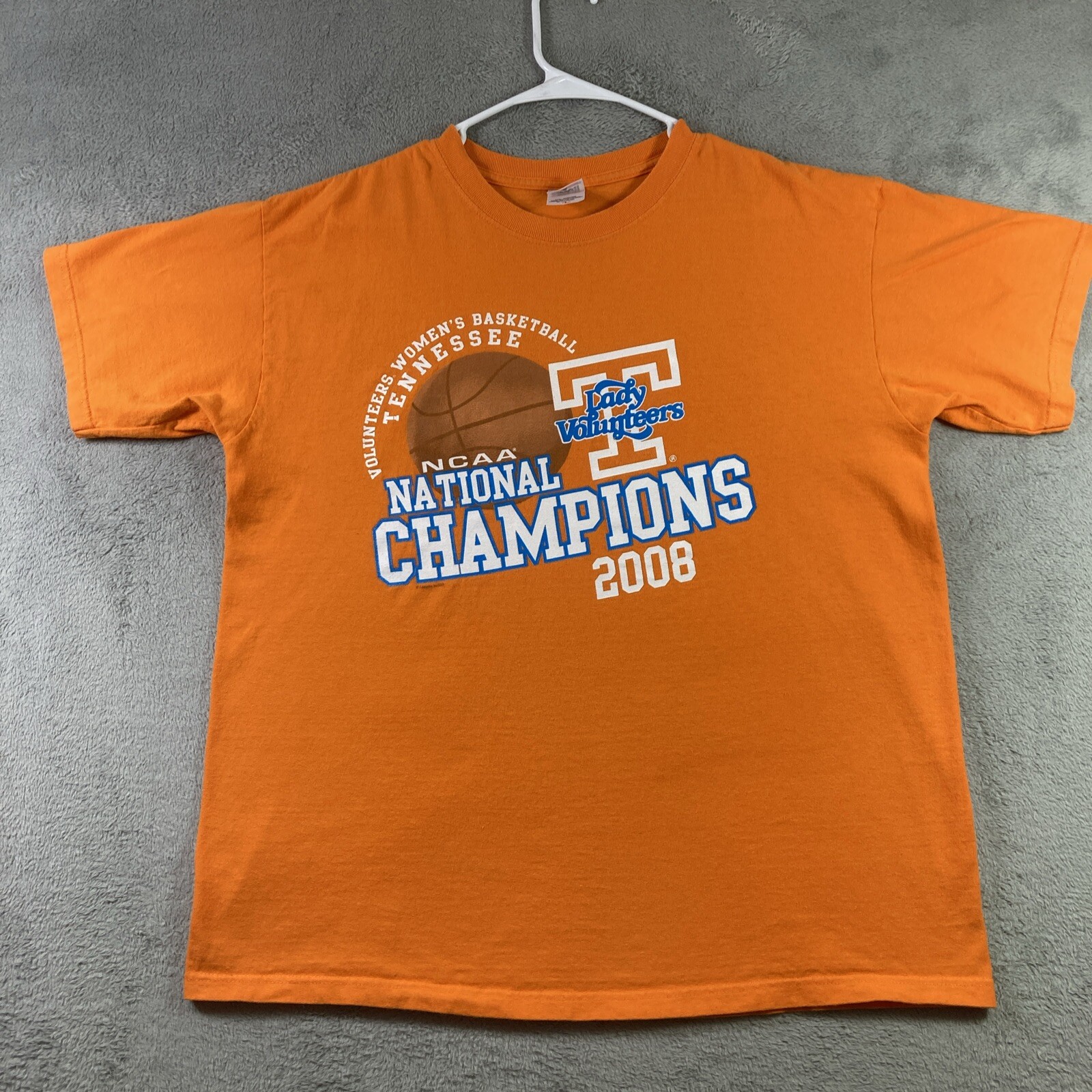 2008 Tennessee Volunteers Shirt Adult Large Orange Lady Vols National Champions