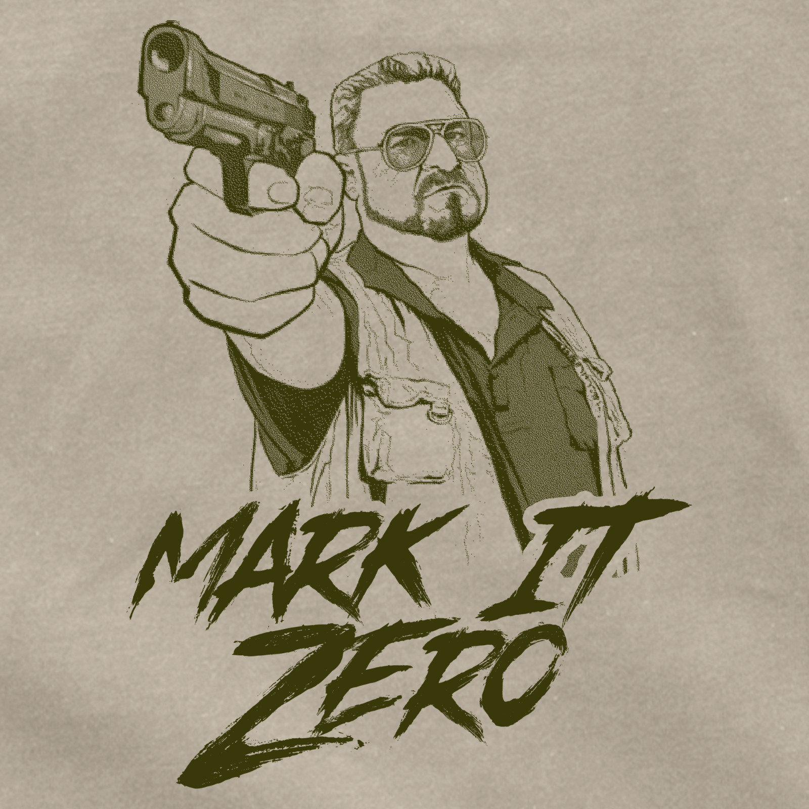 Walter Sobchak The Big Lebowski Mark It Zero Over The Line Bowling Balls T Shirt