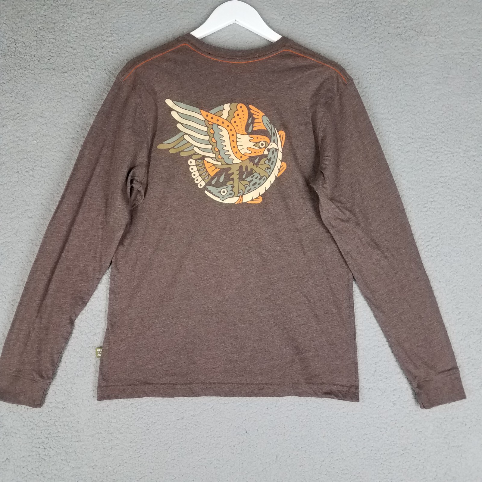 Howler Bros T-Shirt Adult Medium Brown Long Sleeves Crewneck Casual Travel Men&rsquo;s