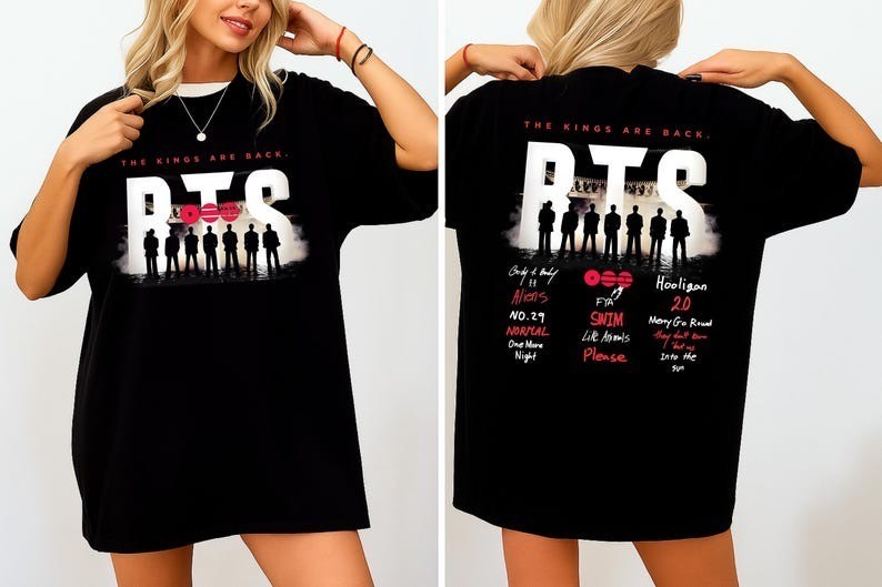 BTS Arirang Tracklist The Kings Are Back Shirt, Bangtan 2026 Concert Tee