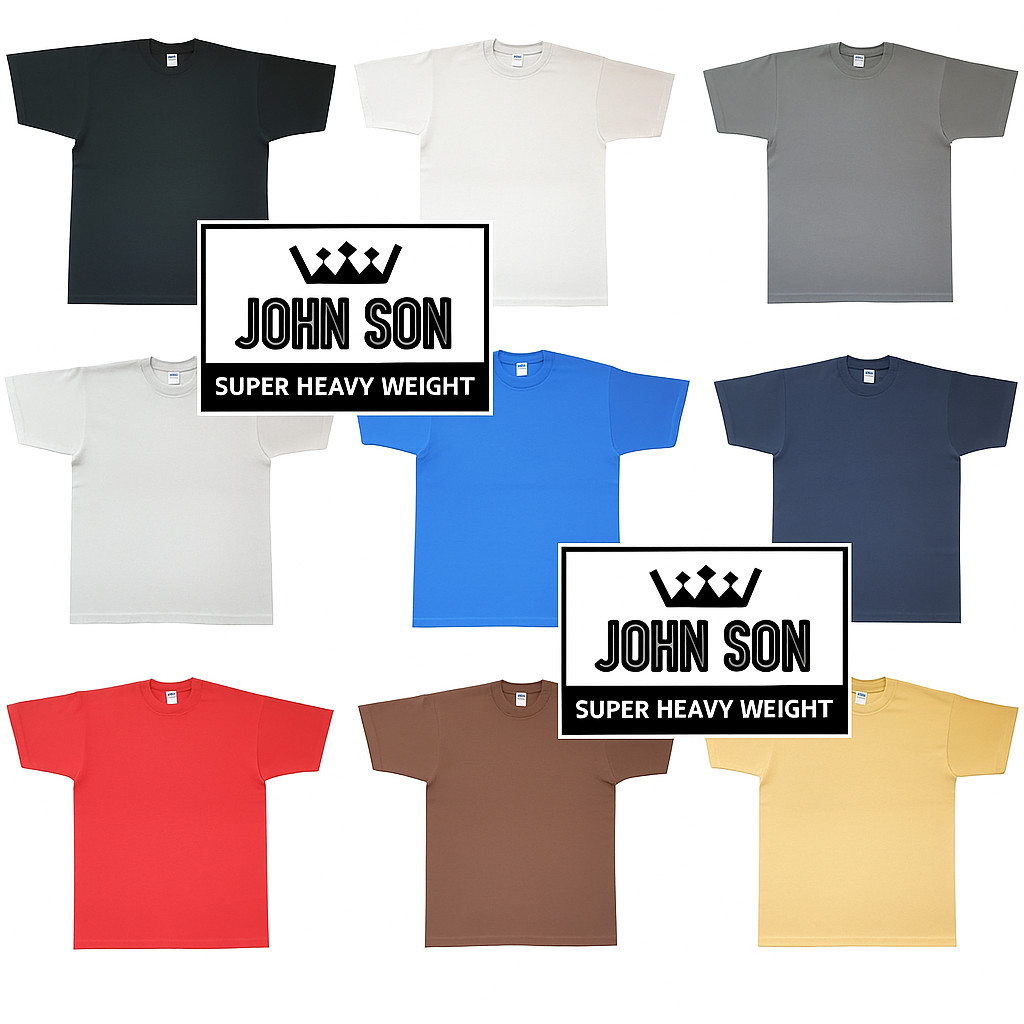 *[JOHN SON](Pack of 6)Mens Super Heavy Weight Big Size Tall T-shirts [LT~7XLT]