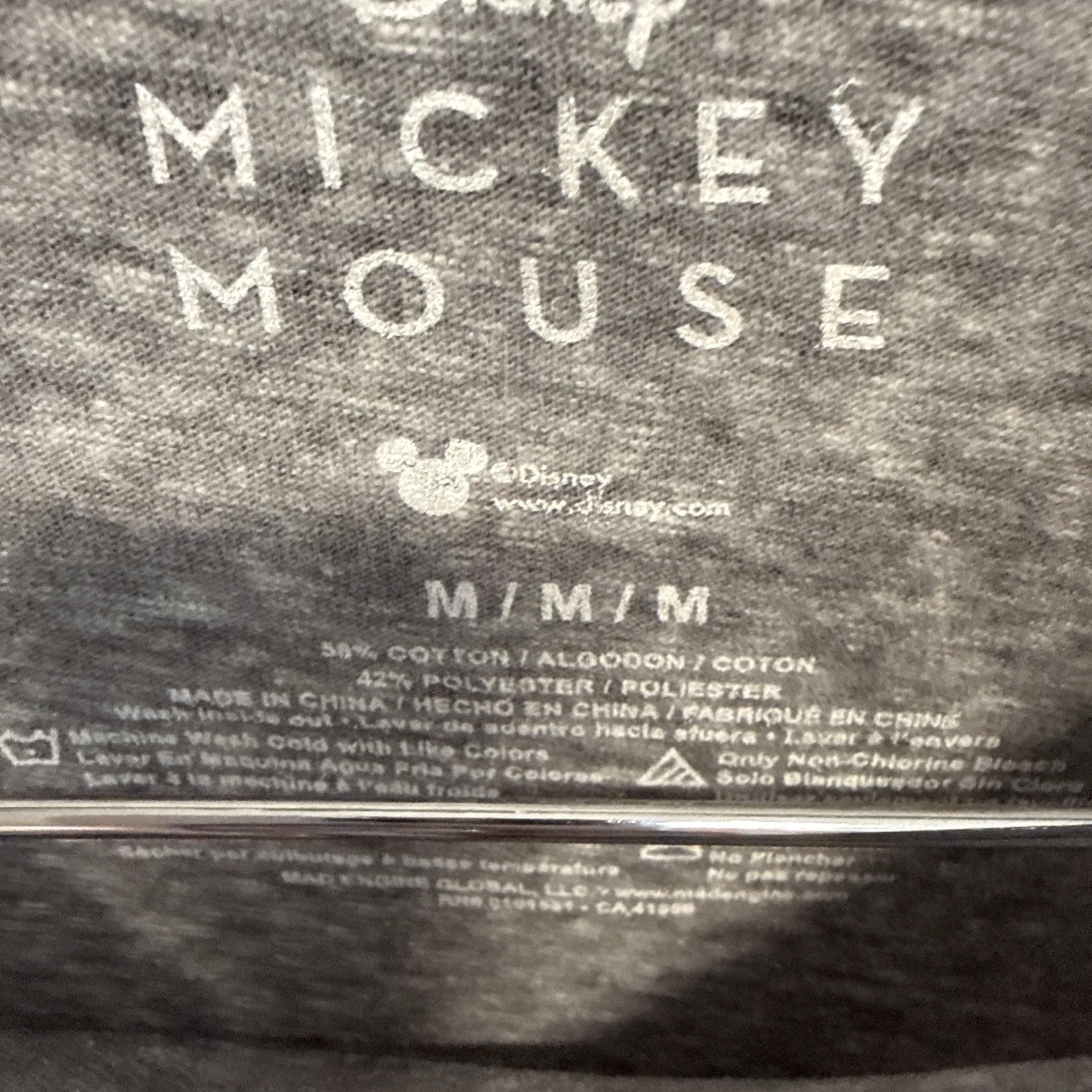Disney NWOT Mickey Mouse Heather Gray Graphic Tee