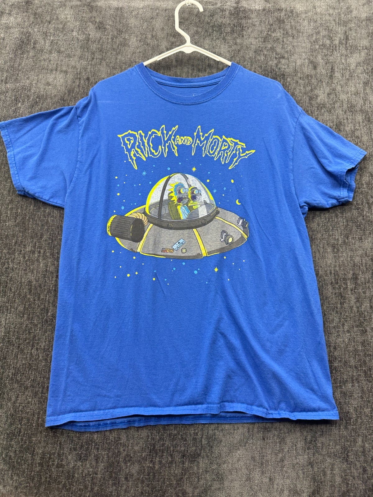 Adult Swim T Shirt Mens Large Blue Cotton Rick And Morty Ripple Junction Graphic