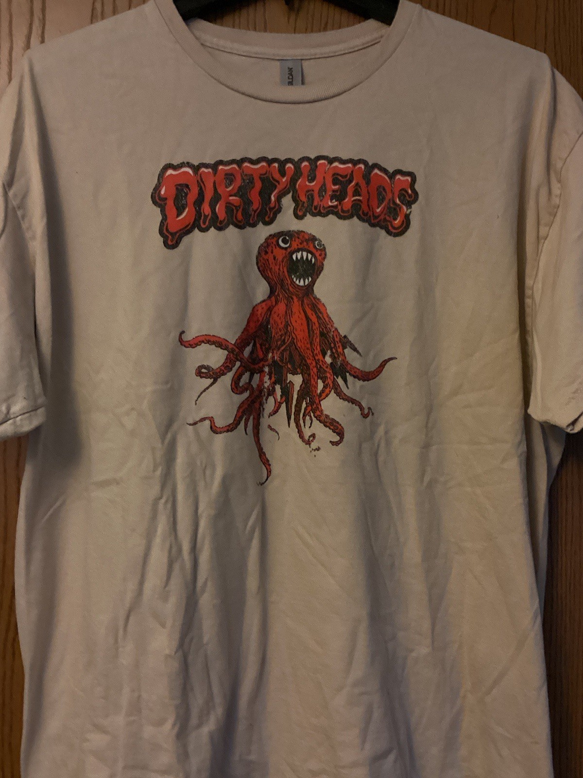 Dirty Heads – Light Brown Shirt Featuring Octopus Image – 2XL