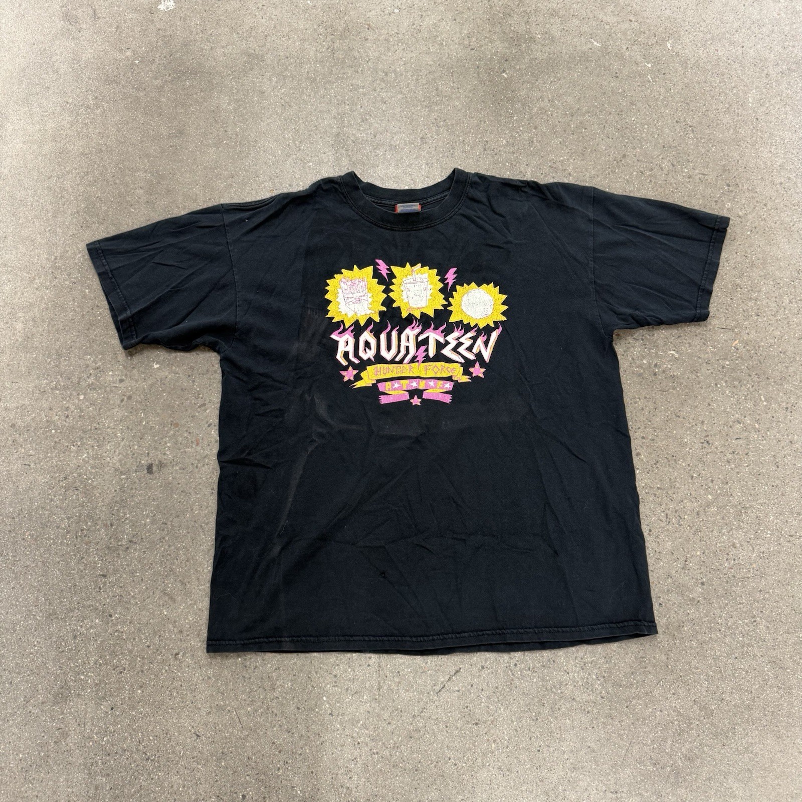 Aqua Teen Hunger Force Adult Swim Cartoon Network Vintage Y2K TV Shirt XL
