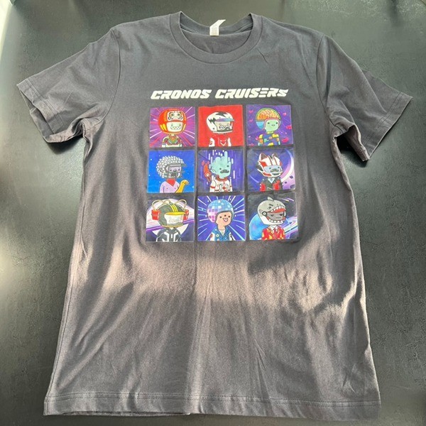 Bella + Canvas Short Sleeve Black Graphic Cronos Cruisers T-Shirt Mens Size L