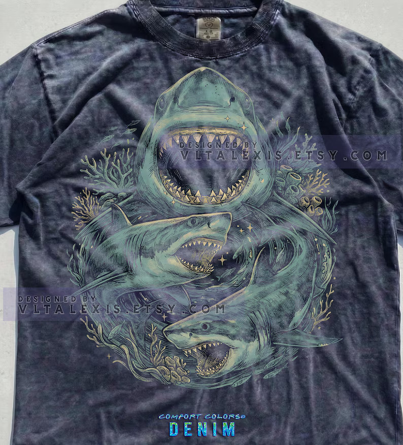 Great White Shark Ocean Predator Marine Aquatic Animal Comfort Tee
