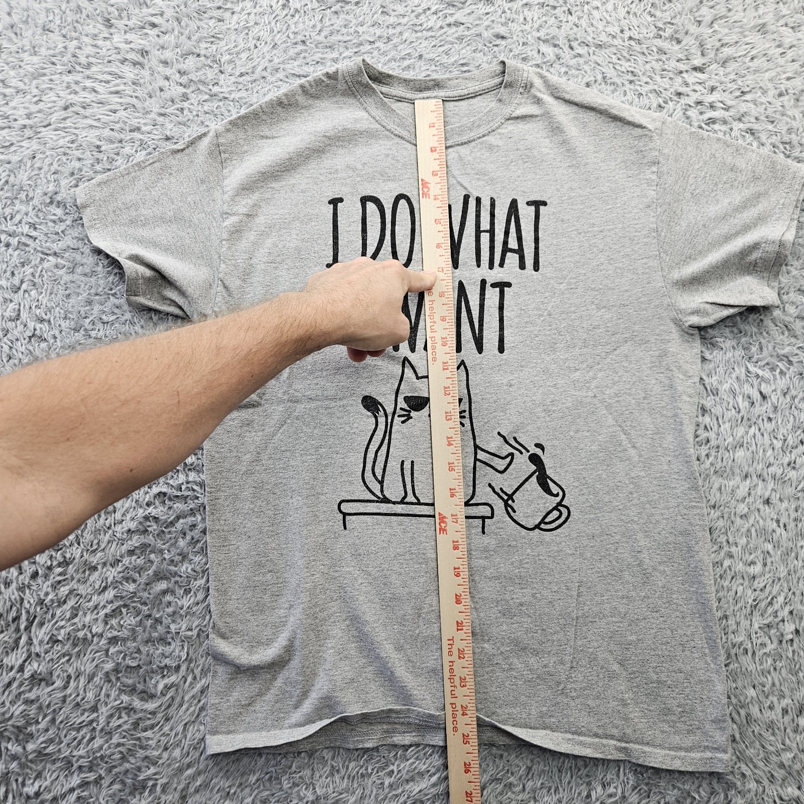 DOM Funny Cat T Shirt I Do What I Want Medium Cotton Blend