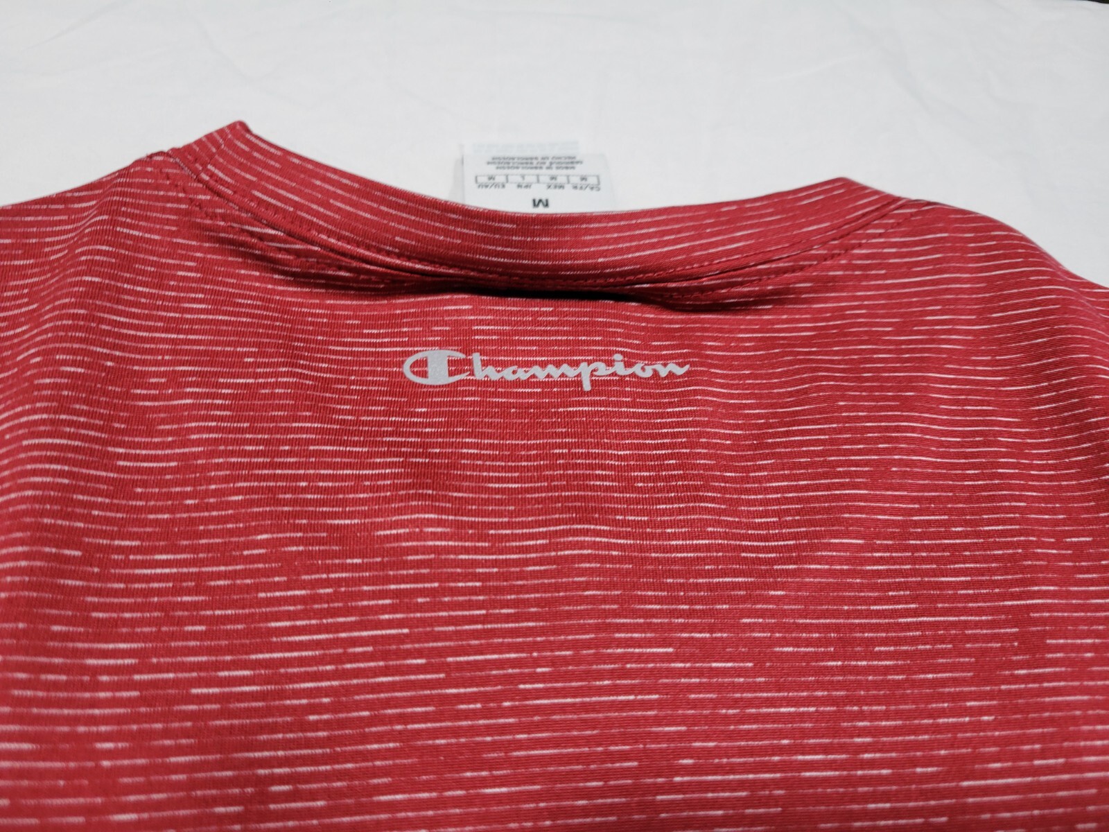 Champion Mens Sports Anti Odor Tee cotton Athletic wear Red SZ Medium