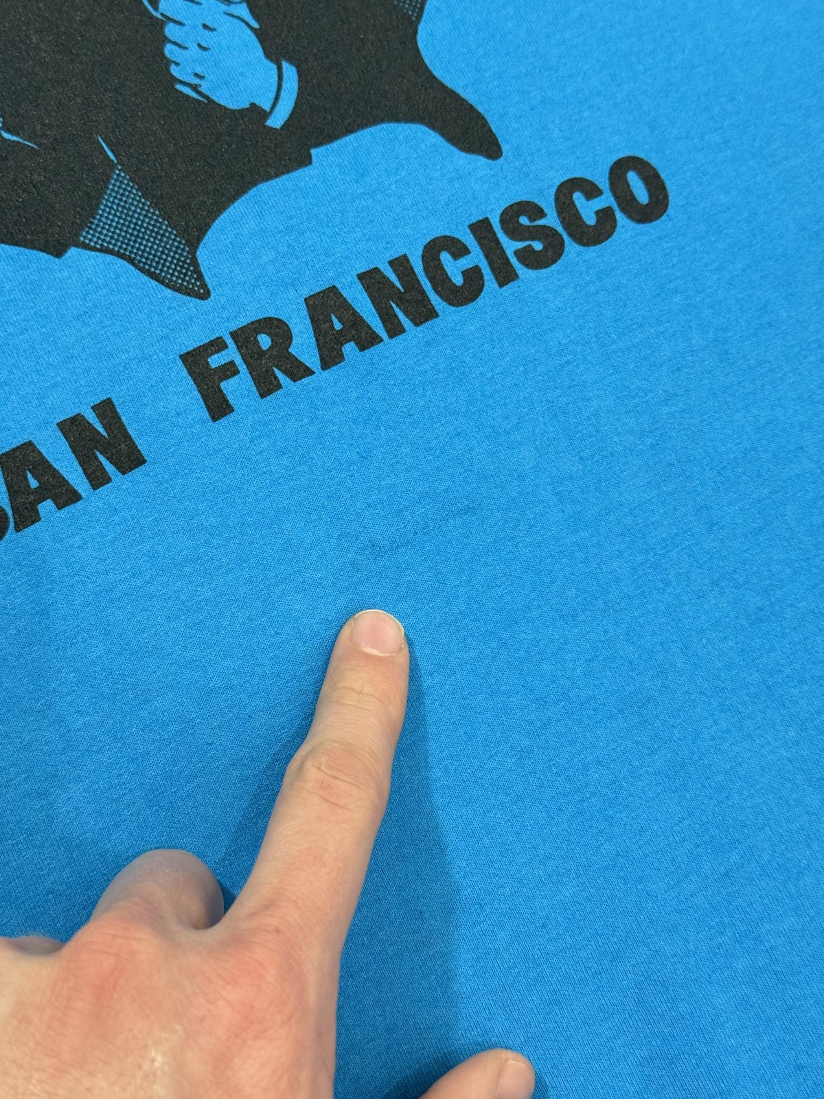 Vintage Left Coast Crime Shirt Mens Large Blue San Francisco Mystery Graphic 90s