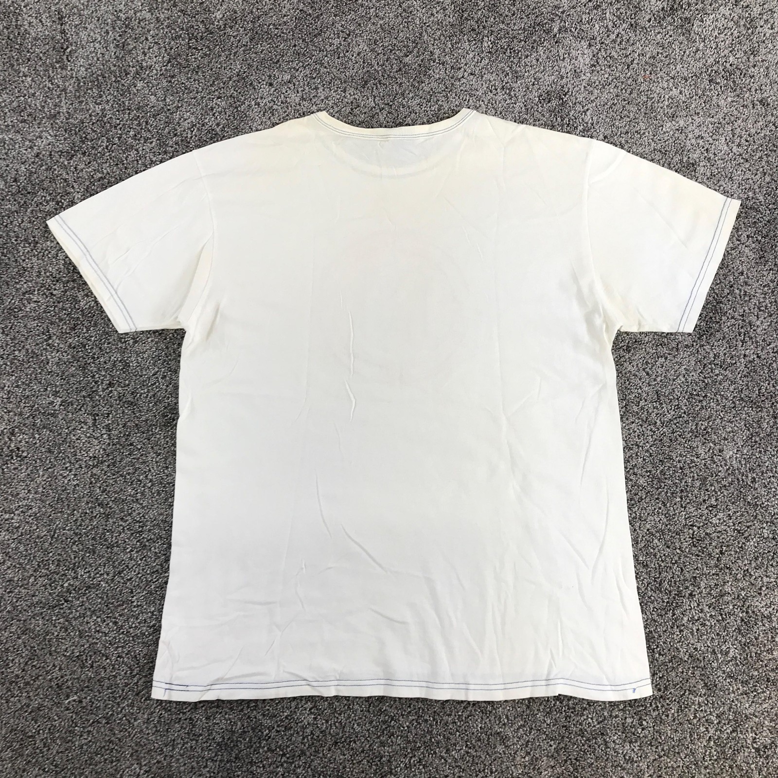 Vintage Nautica Shirt Mens Medium White Circle N Large Logo Cotton Crew Neck