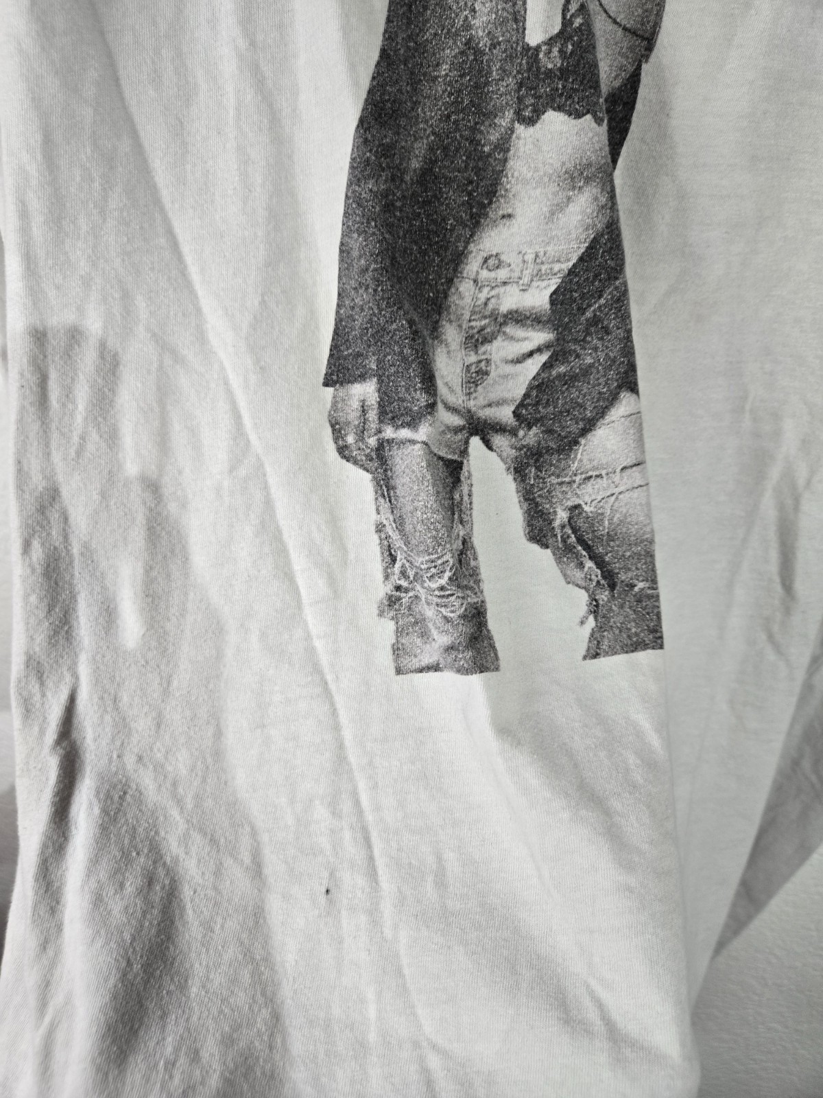 Portrait Model T-Shirt Mens Size XL White Beautiful Lady Black White LA Cali Tee