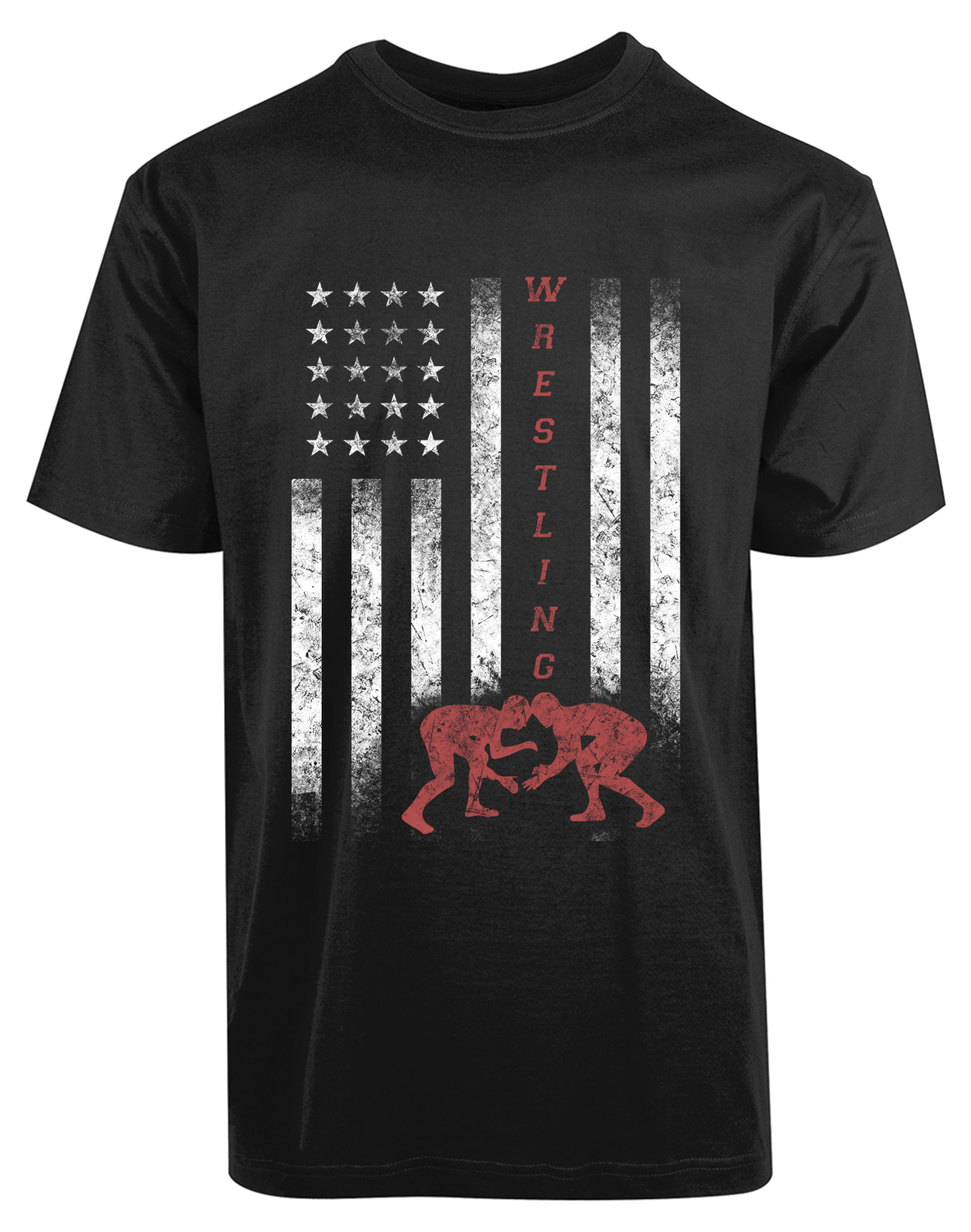 American USA Flag Wrestling Sports Fight New Men&rsquo;s Shirt Game Victory Casual Tee