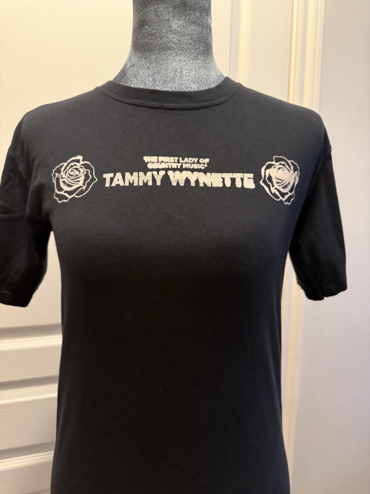 ComfortWash XS Black Tammy Wynette Double-Sided Graphic Cotton Jersey Tee