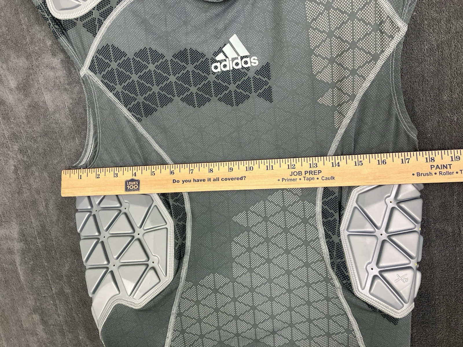 Adidas 5 Padded Football Shirt Mens Large Techfit Ironskin Compression Climacool