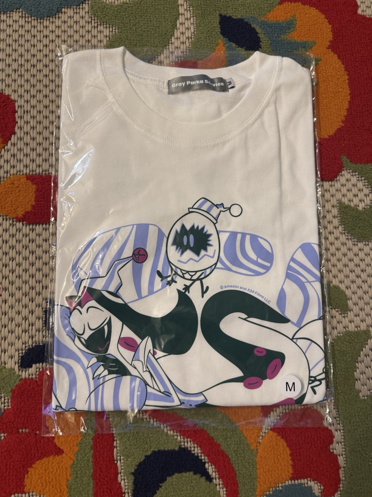 NEW CRYMINI + EGG BOIZ HAZBIN HOTEL SHIRT – MEDIUM – JAPAN EXCLUSIVE -SLEEP TIME