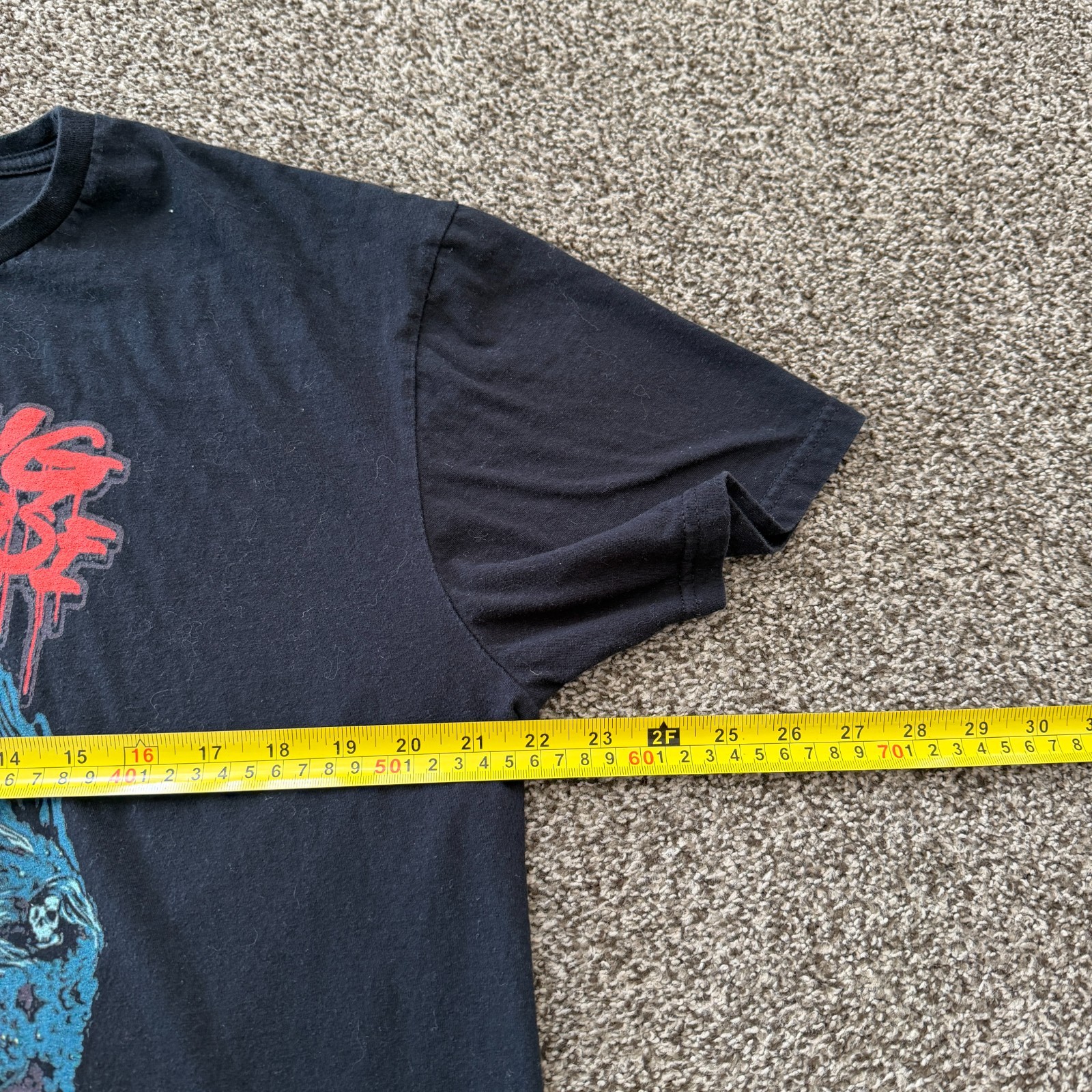 Falling In Reverse Band T-Shirt Skeleton Ouija Ghost Graphic Black Cotton XL