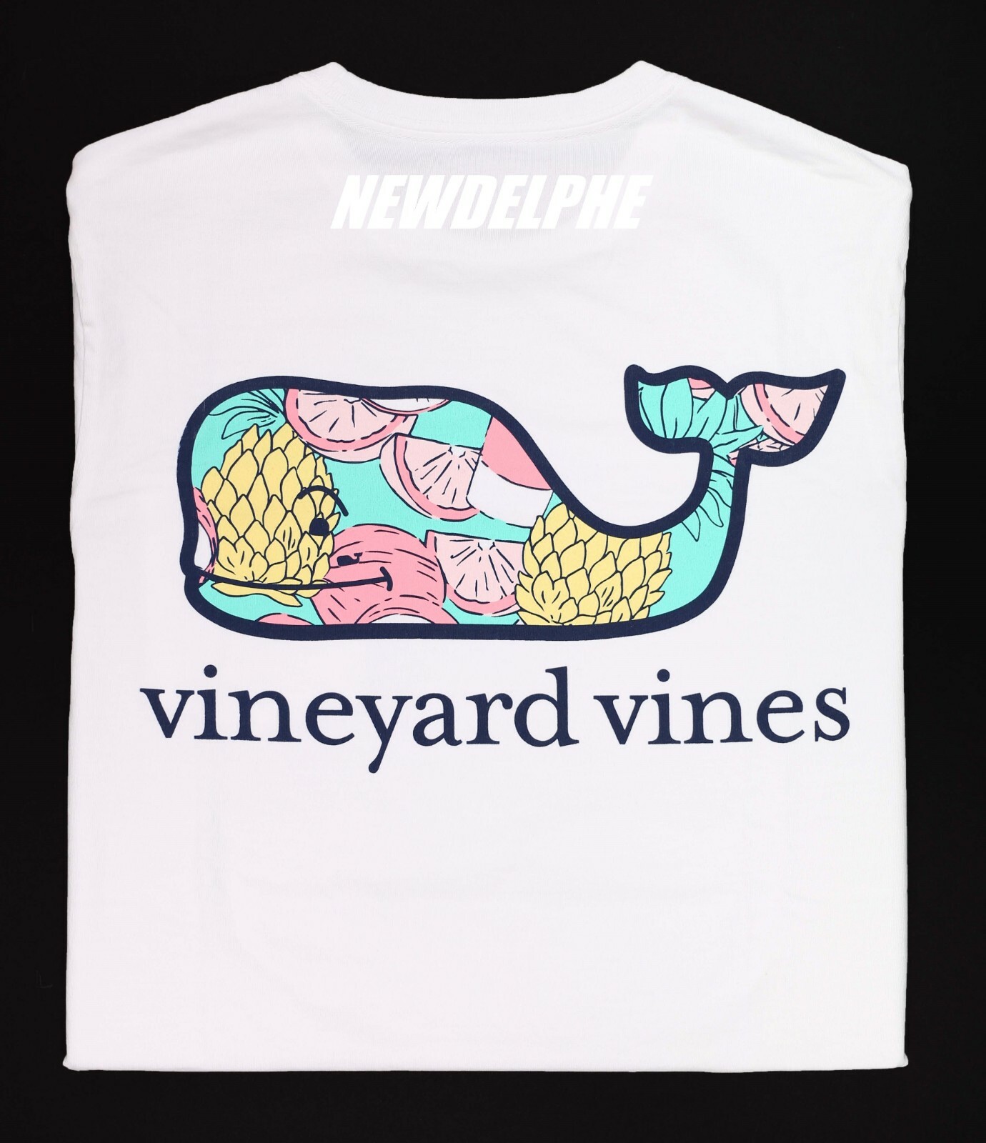Vineyard Vines Men&rsquo;s SS Whale Pocket Crew T-Shirt Tee « SS TROPICAL DRINK WHALE »