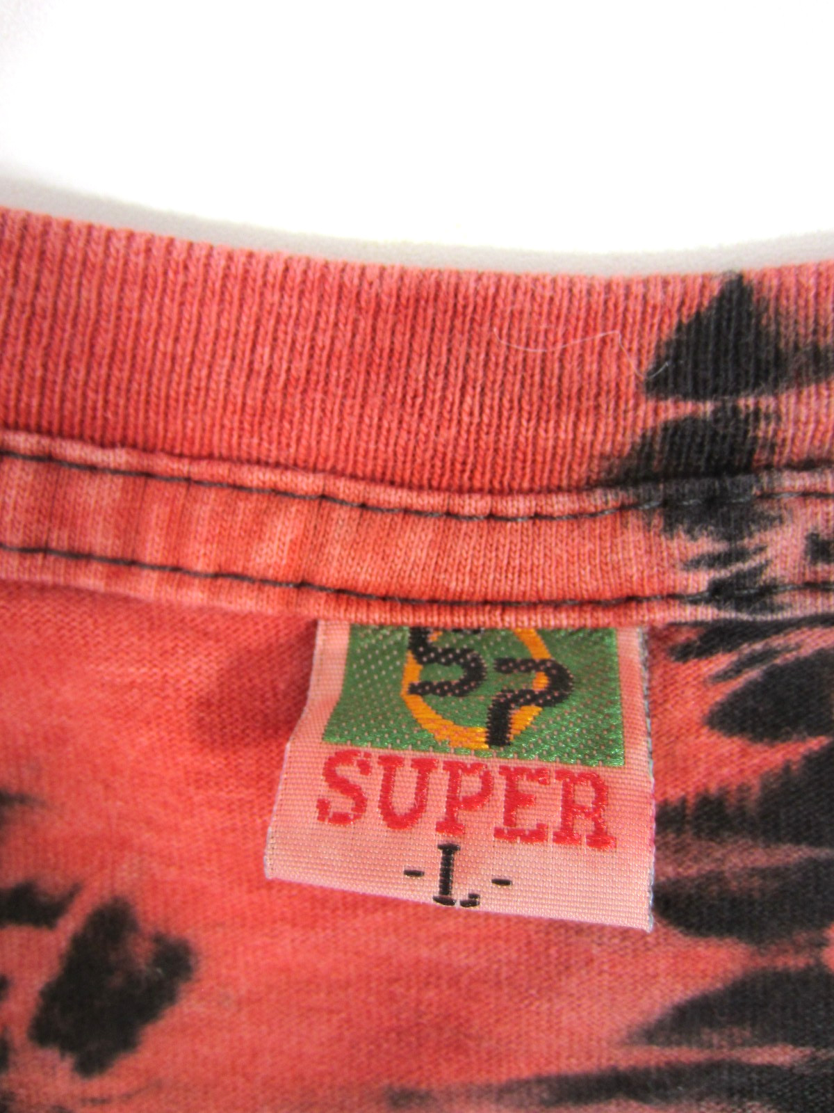 Vintage Y2K Thailand T-Shirt SLIM LRG Elephant AOP Graphic Tie Dye WILD!