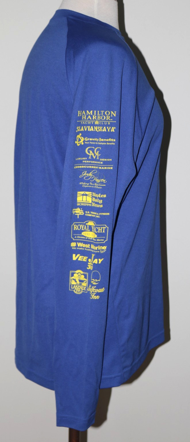 Men&rsquo;s LS Shirt Shirt -Porsche Club of Naples – Gulf Coast Sailing – Blue Size XL
