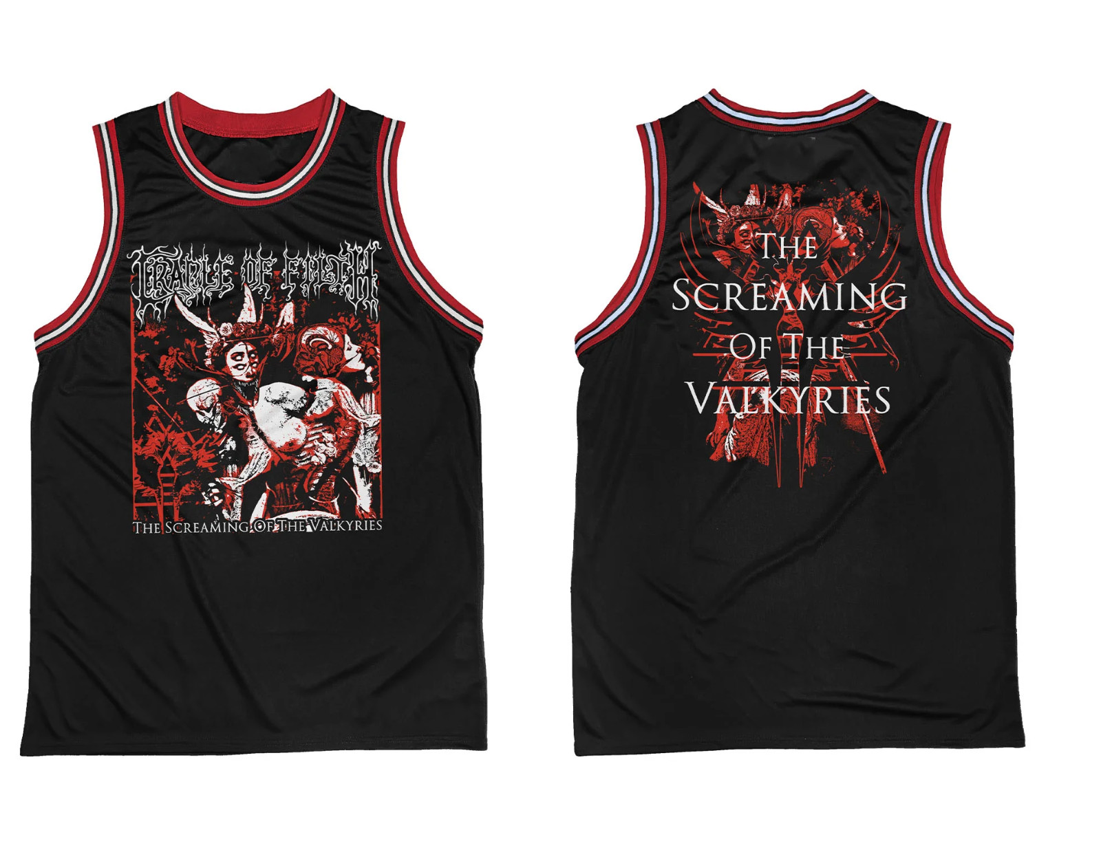 Cradle Of Filth &lsquo;Valkyries&rsquo; Basketball Jersey Unisex Polyester All Sizes S175