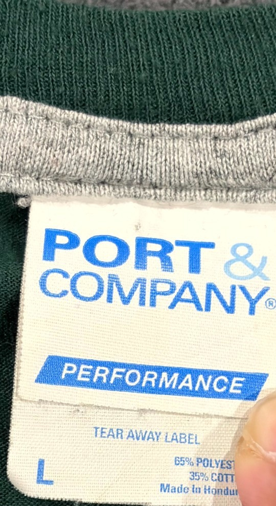 Port & Company Performance T Shirt Mens Large Olive Green American Flag Remember