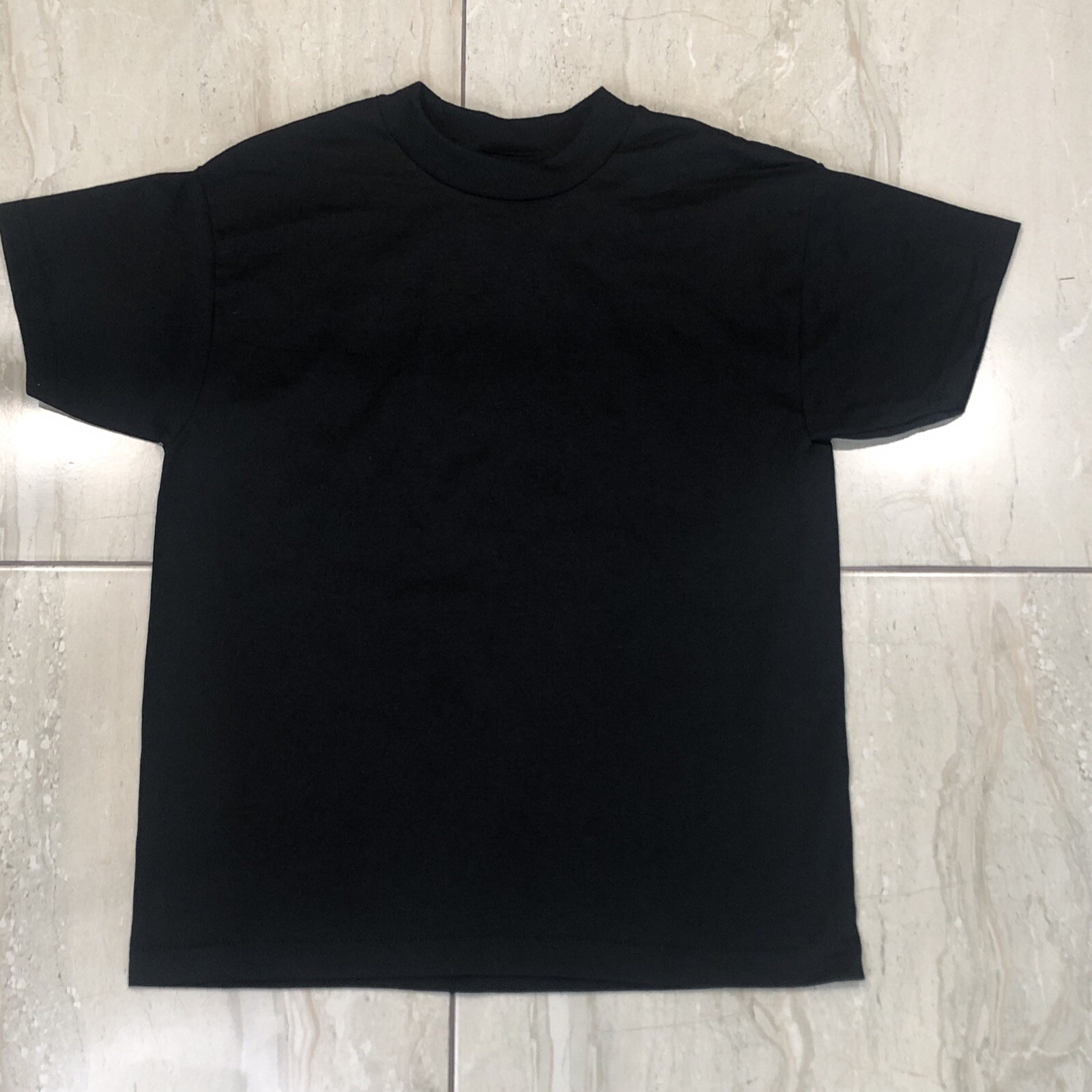 Vintage 90s Hanes HEAVYWEIGHT T-shirt – NOS Size Youth M Black Lot Of 2